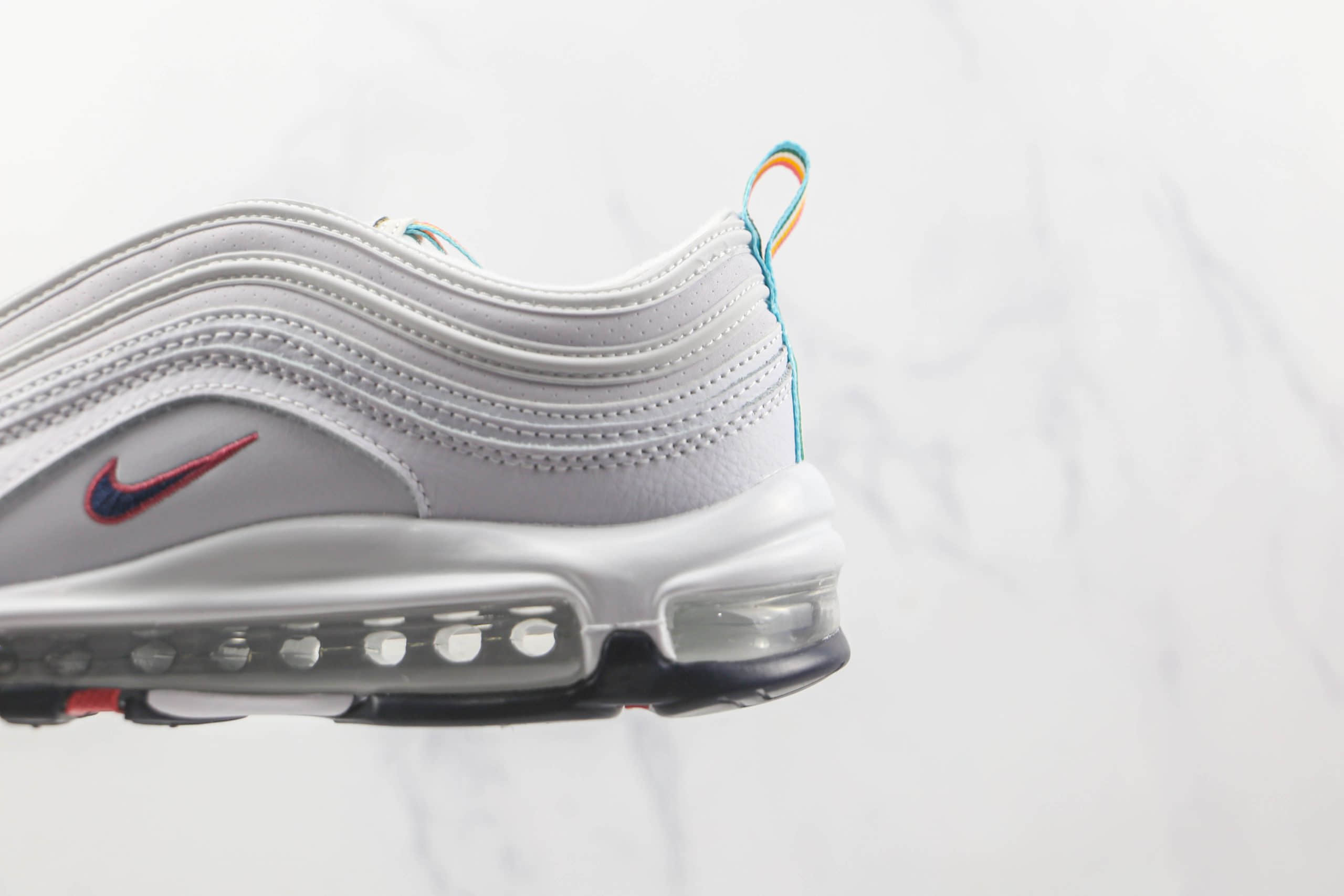 耐克NIKE Air Max 97纯原版本白蓝橙Max97气垫鞋原楦头纸板打造原盒原标 货号:DH1592-100