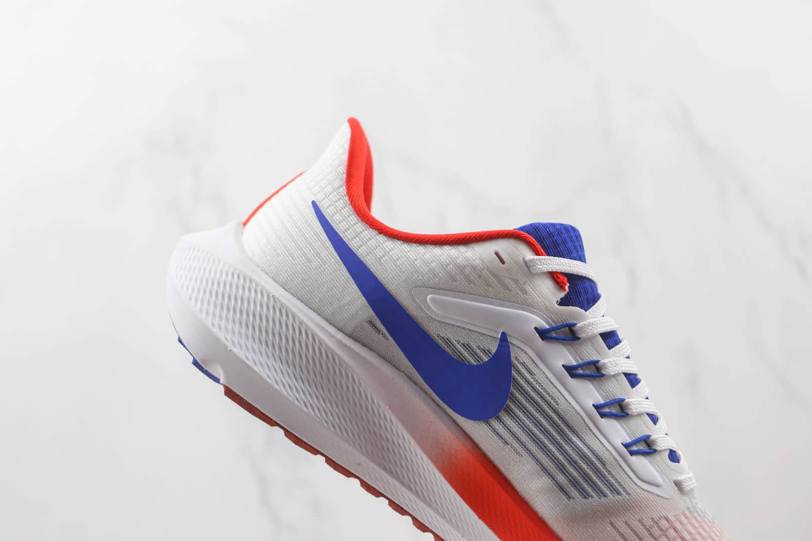 耐克Nike Air Zoom Pegasus纯原版本登月39代白蓝红色针织慢跑鞋原楦头纸板打造 货号:DQ7885-100