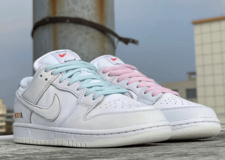 鸳鸯设计+彩虹渐变!全新Nike SB Dunk Low实物释出!