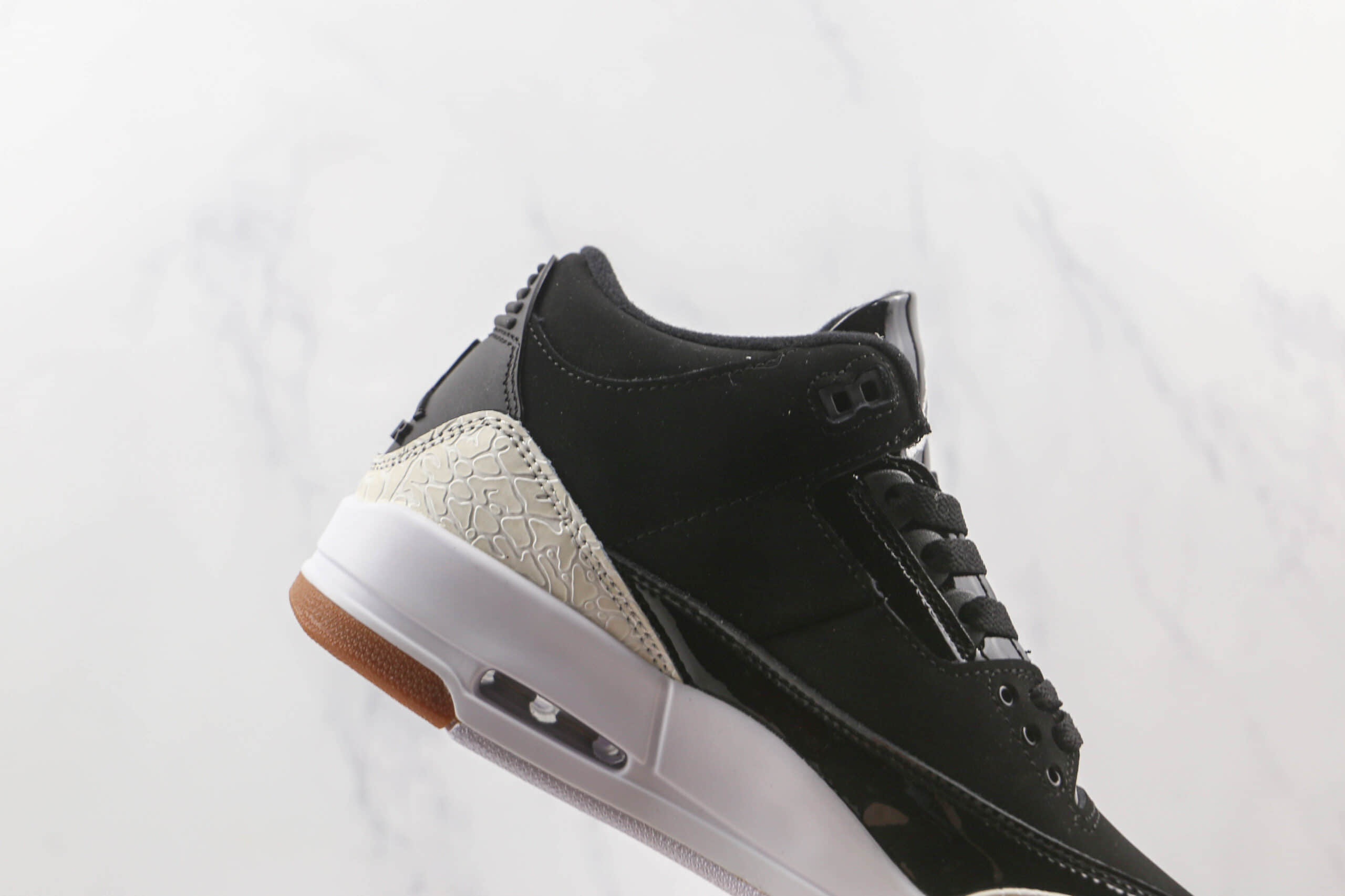 乔丹Air Jordan 3 Retro纯原版本米白黑爆裂纹AJ3篮球鞋原楦头纸板打造 货号:441140-002
