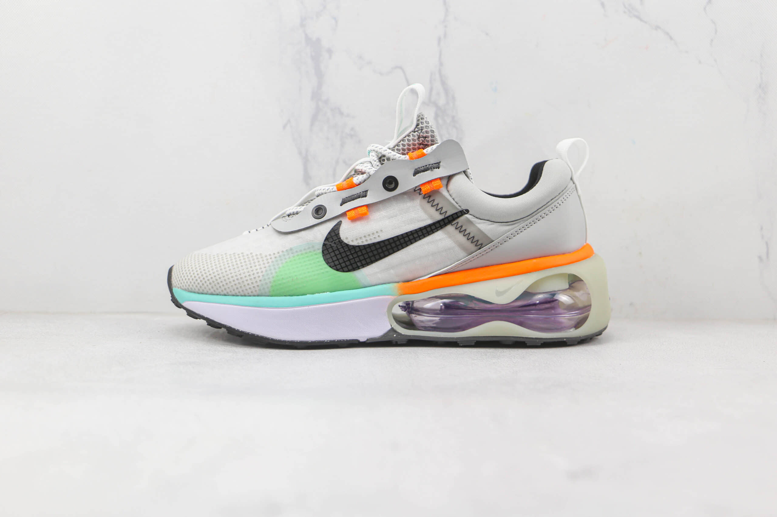 耐克Nike Air Max 2021纯原版本灰橙色Max2021气垫鞋原档案数据开发 (ID:82324) - 图片1