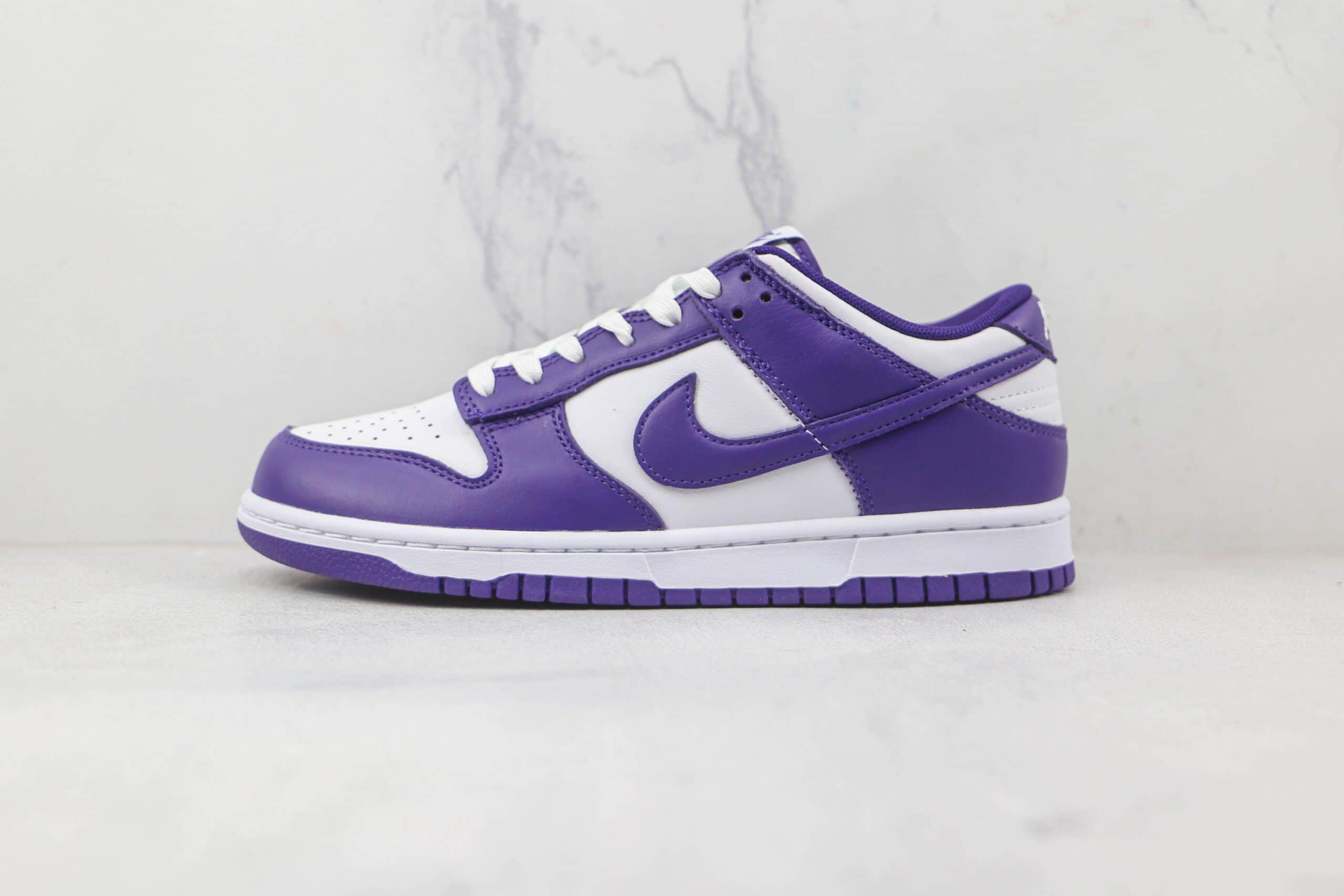 耐克Nike Dunk Low Court Purple纯原版本低帮DUNK白紫色板鞋原楦头纸板打造 (ID:82367) - 图片1