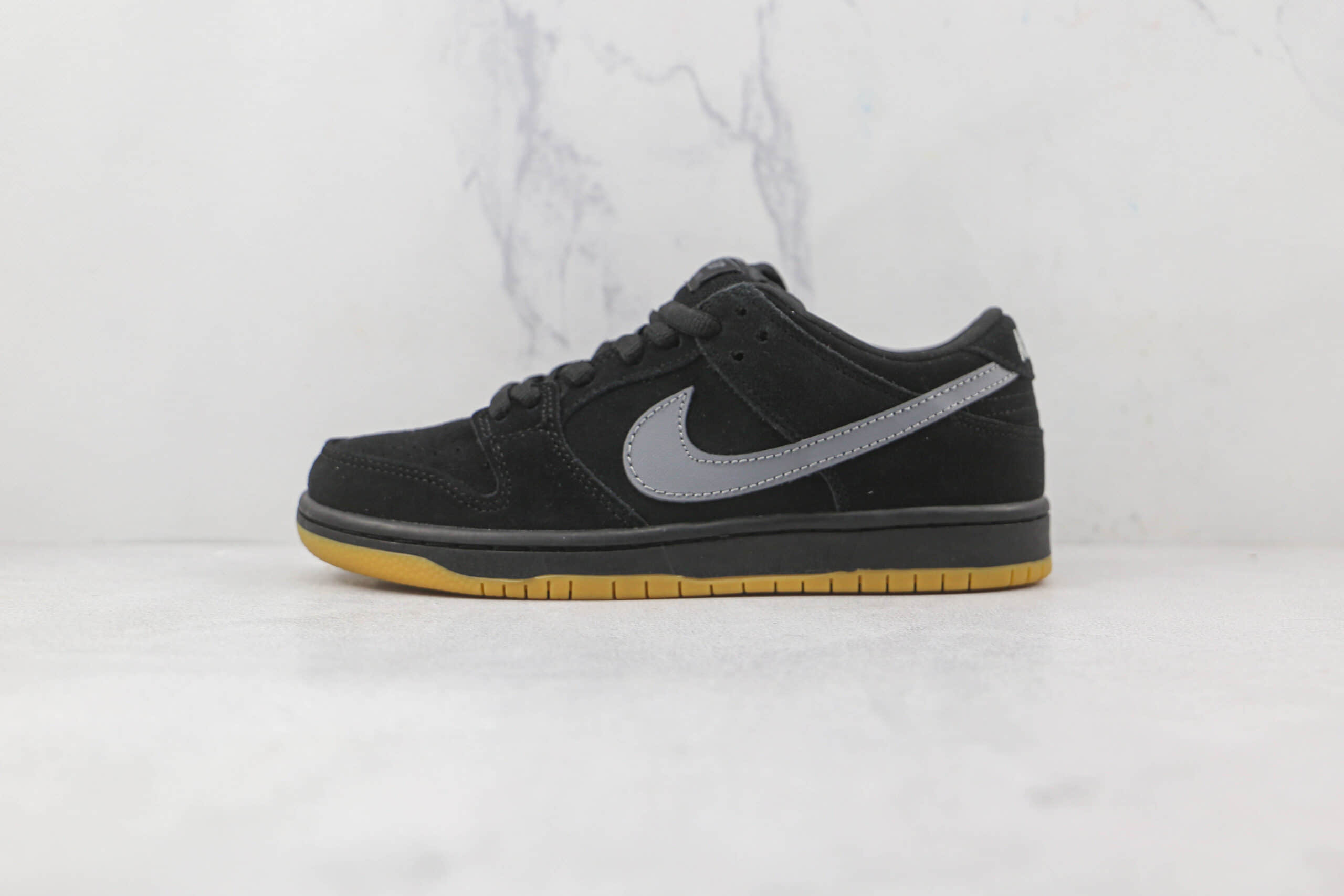 耐克Nike Dunk Low纯原版本低帮DUNK黑银勾生胶底板鞋内置气垫 (ID:82579) - 图片1