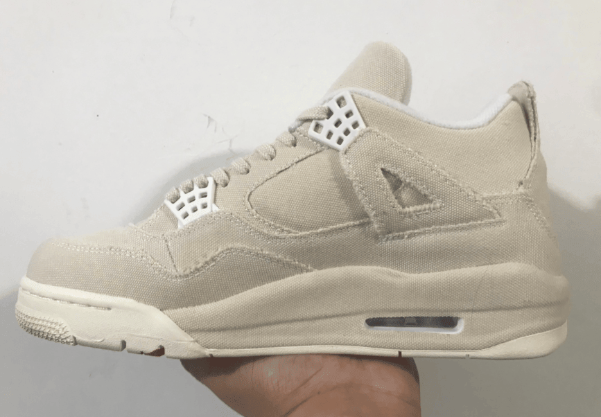 小Levis!全新AJ4“Canvas”最新实物释出! 货号:DQ4909-100