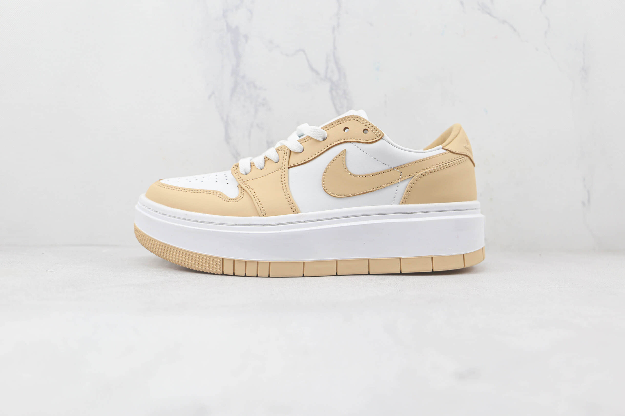 乔丹Air Jordan 1 Elevate Low SE纯原版本低帮AJ1白黄色厚底板鞋原楦头纸板打造 (ID:82754) - 图片1