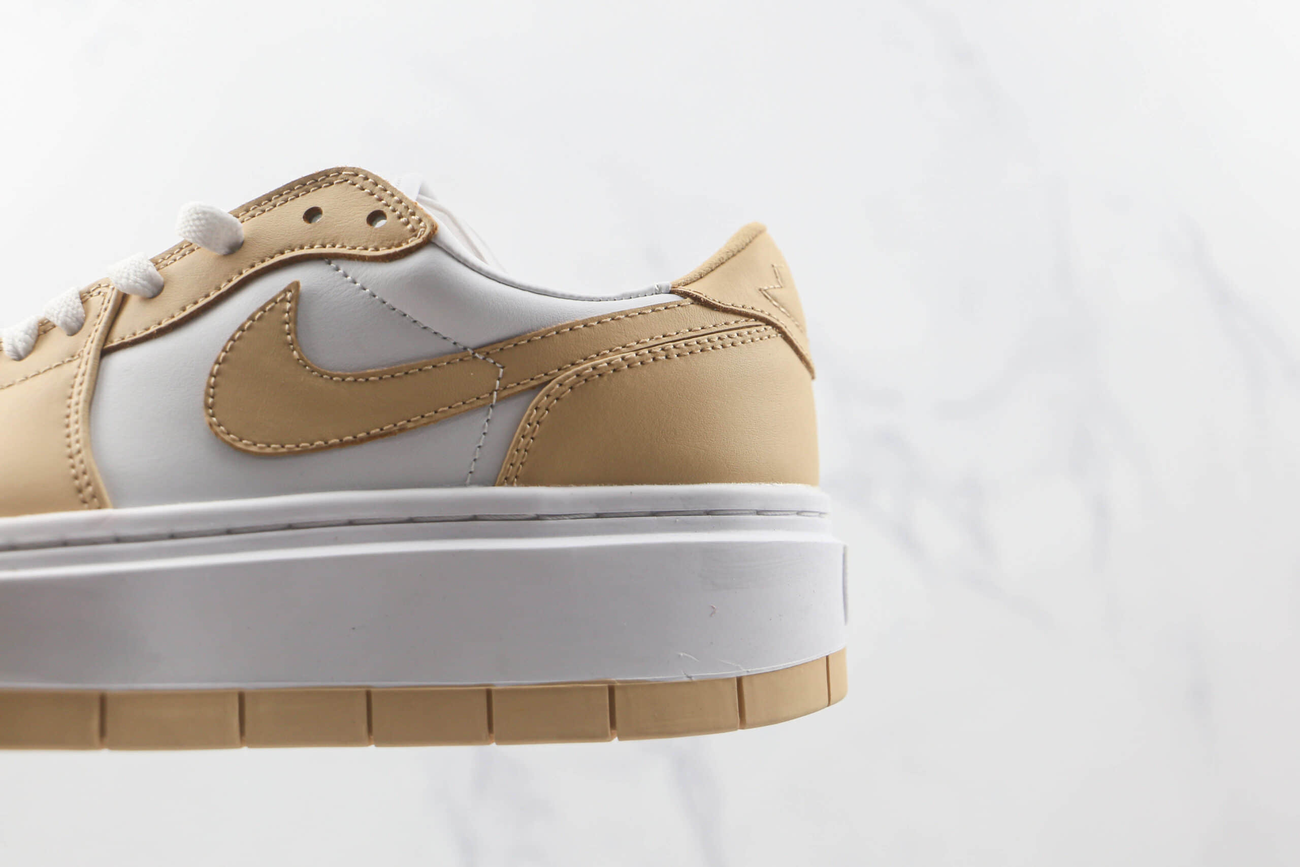乔丹Air Jordan 1 Elevate Low SE纯原版本低帮AJ1白黄色厚底板鞋原楦头纸板打造 货号：DH7004-102