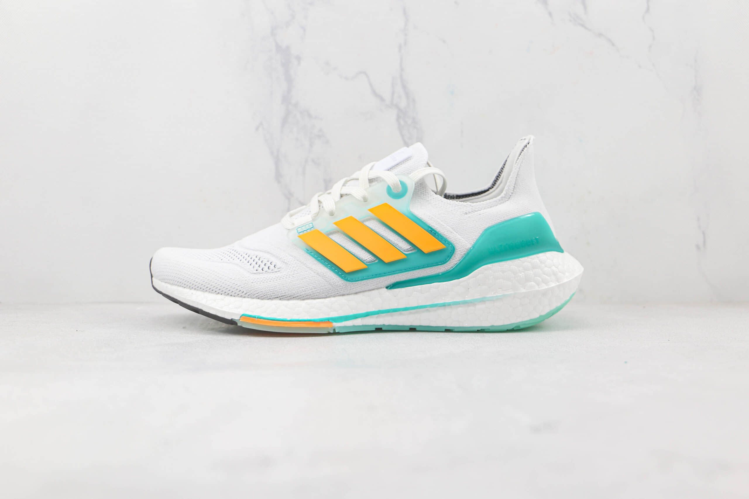 阿迪达斯Adidas Ultra Boost 22 Consortium纯原版本白绿橙色UB8.0爆米花跑鞋原档案数据开发 货号:GX5463