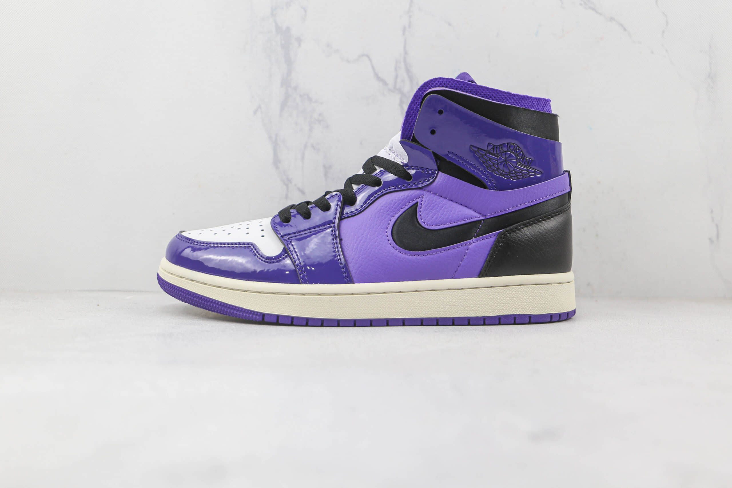 乔丹Air Jordan 1 Zoom Comfort纯原版本高帮AJ1黑紫色ZOOM系列篮球鞋原档案数据开发 货号:CT0979-505