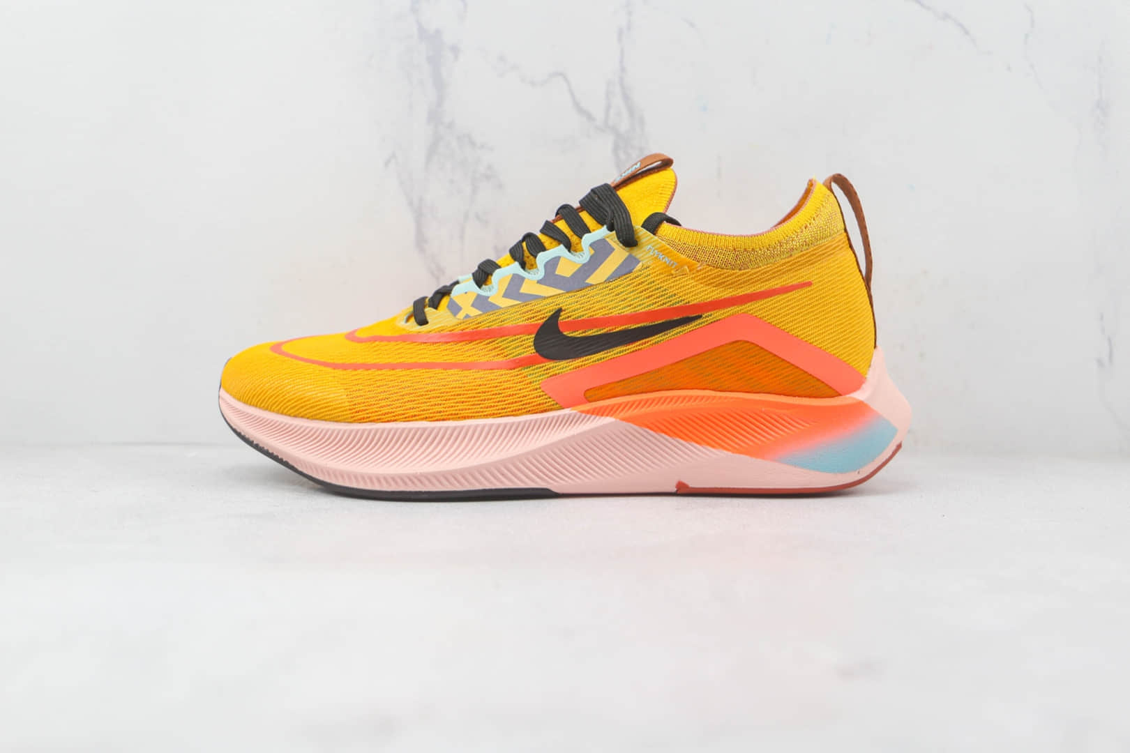 耐克Nike Zoom Fly 4纯原版本黄色Flyknit跑步鞋原盒原标原楦头纸板打造 (ID:83249) - 图片1