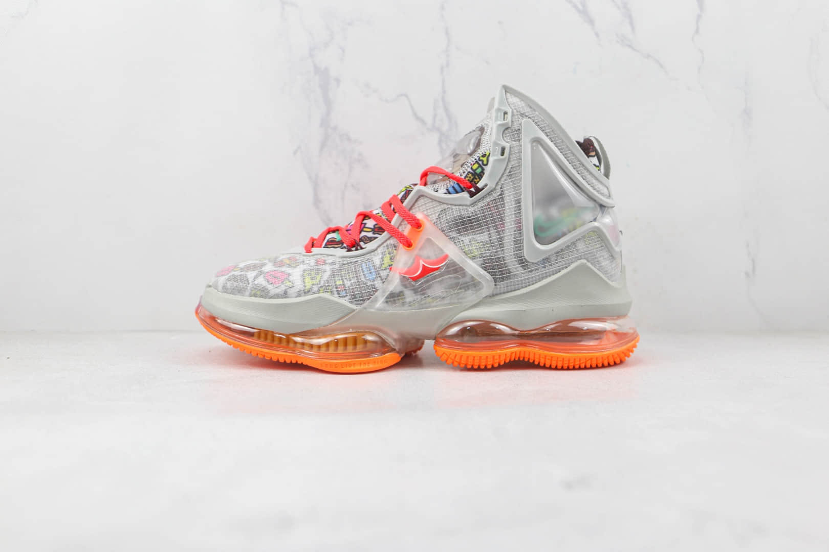 耐克Nike Lebron 19 EP纯原版本勒布朗詹姆斯19代灰橘色篮球鞋内置气垫支持实战 (ID:83317) - 图片1