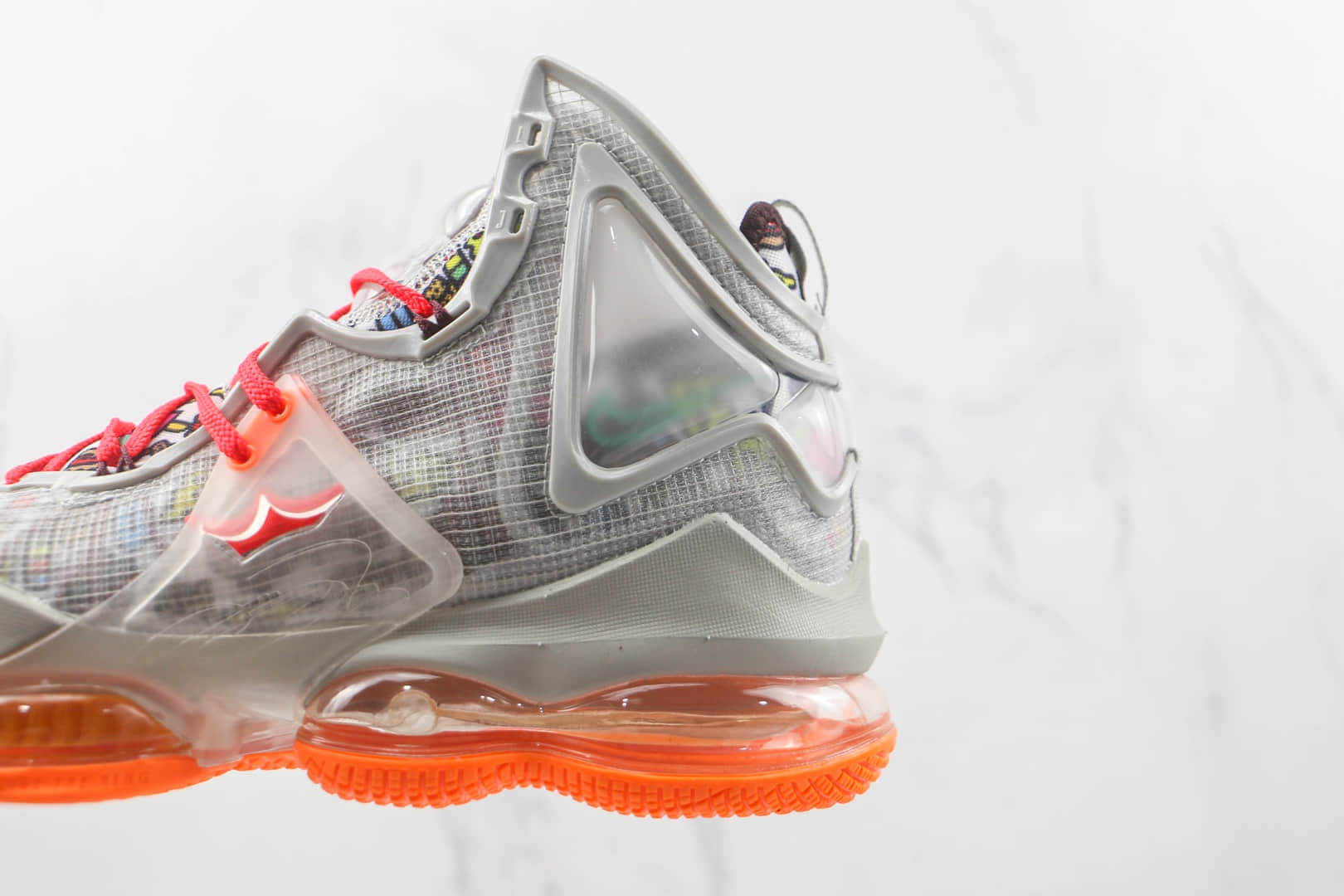 耐克Nike Lebron 19 EP纯原版本勒布朗詹姆斯19代灰橘色篮球鞋内置气垫支持实战 货号：DC9341-001
