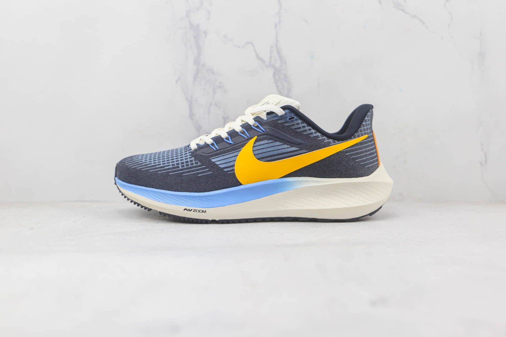 耐克Nike Air Zoom Pegasus 39纯原版本登月39代白蓝黄勾慢跑鞋原档案数据开发 (ID:83461) - 图片1