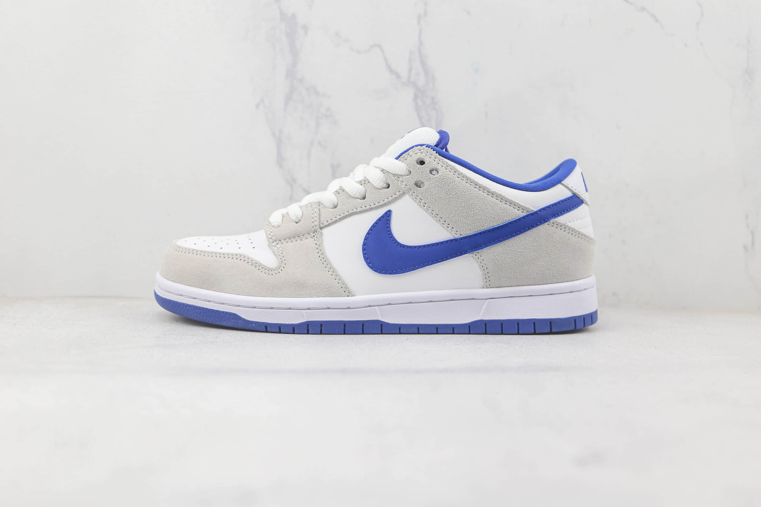 耐克Nike Dunk SB Low纯原版本低帮SB DUNK冰人白灰蓝勾板鞋原档案数据开发原盒原标 (ID:83516) - 图片1