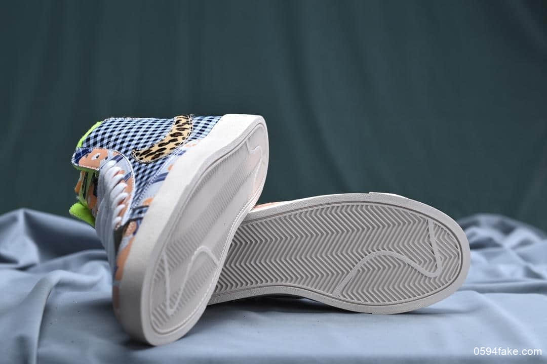 耐克Nike Blazer Mid '77 VNTG 小花经典开拓者高帮板鞋豹纹鸳鸯公司级版本 货号:CJ4239-491