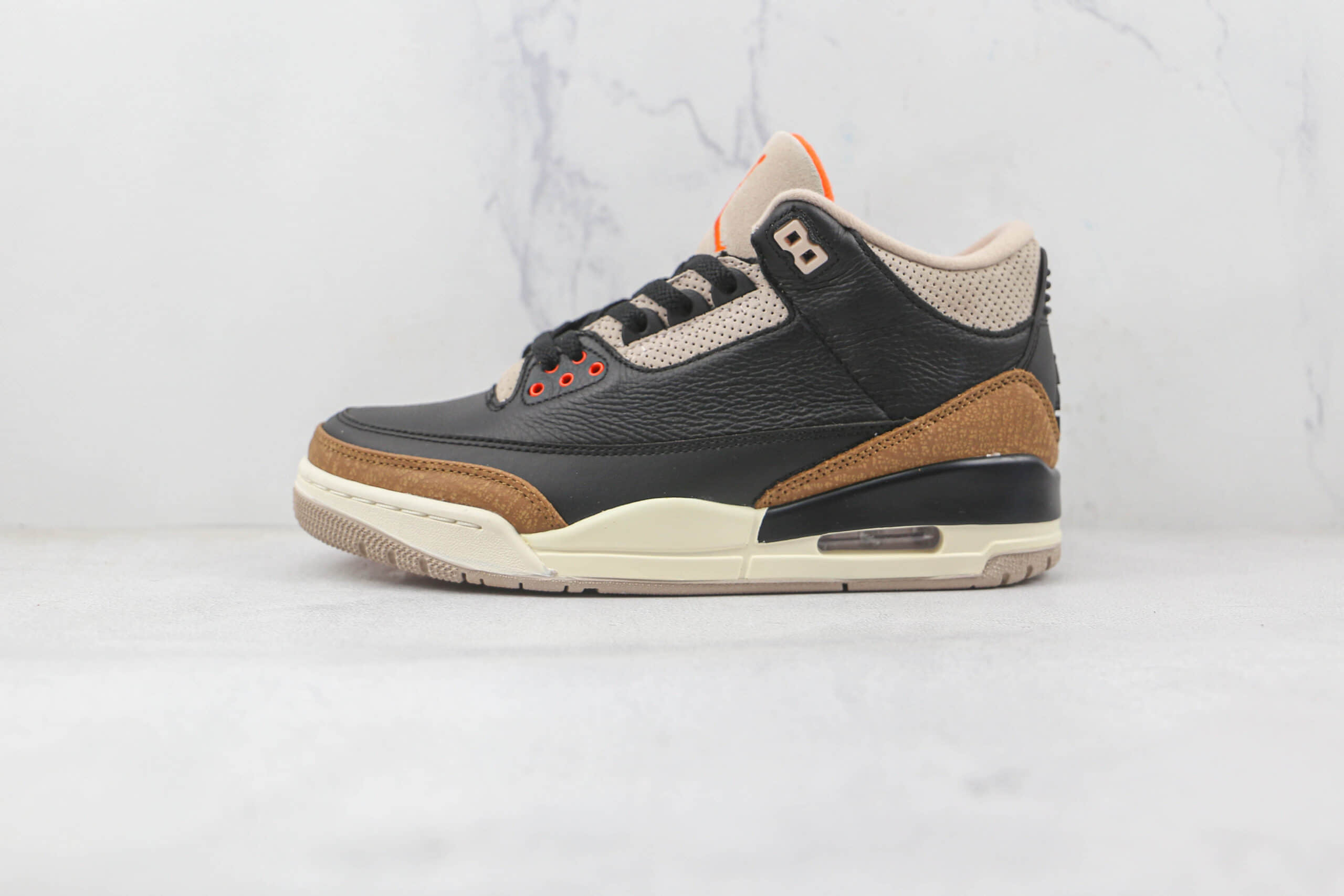 乔丹Air Jordan 3 Desert Cement纯原版本高帮AJ3黑水泥象皮爆裂纹篮球鞋原档案数据开发 货号:CT8532-008