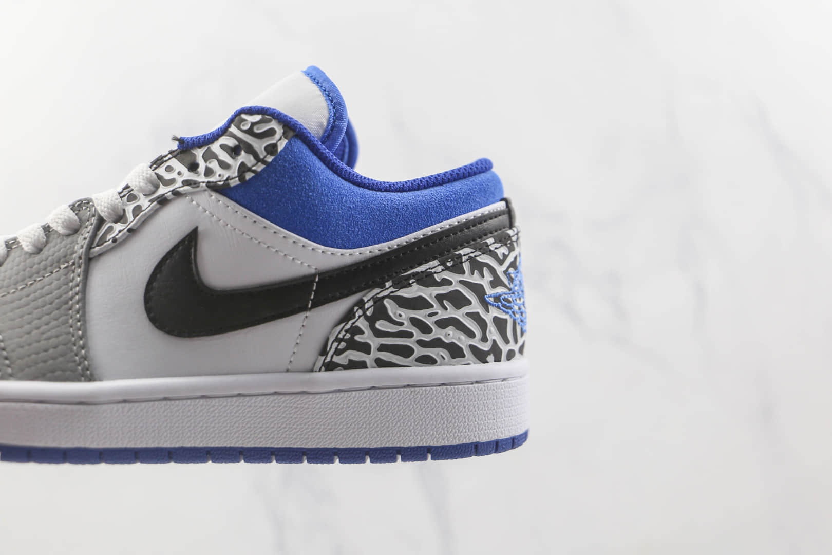 乔丹Air Jordan 1 Low纯原版本低帮AJ1蓝灰爆裂纹配色板鞋原档案数据开发 货号:DM1199-140