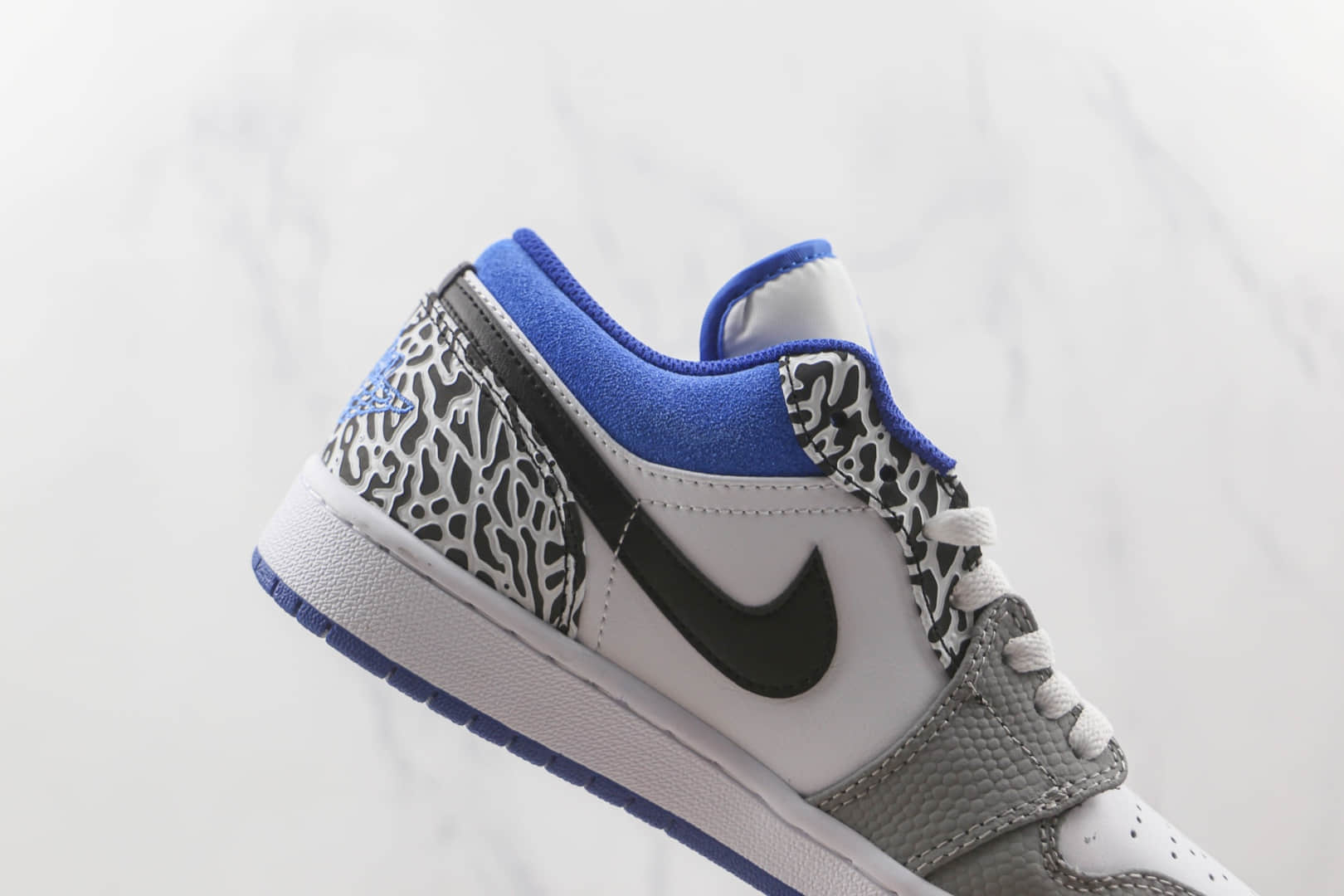 乔丹Air Jordan 1 Low纯原版本低帮AJ1蓝灰爆裂纹配色板鞋原档案数据开发 货号:DM1199-140