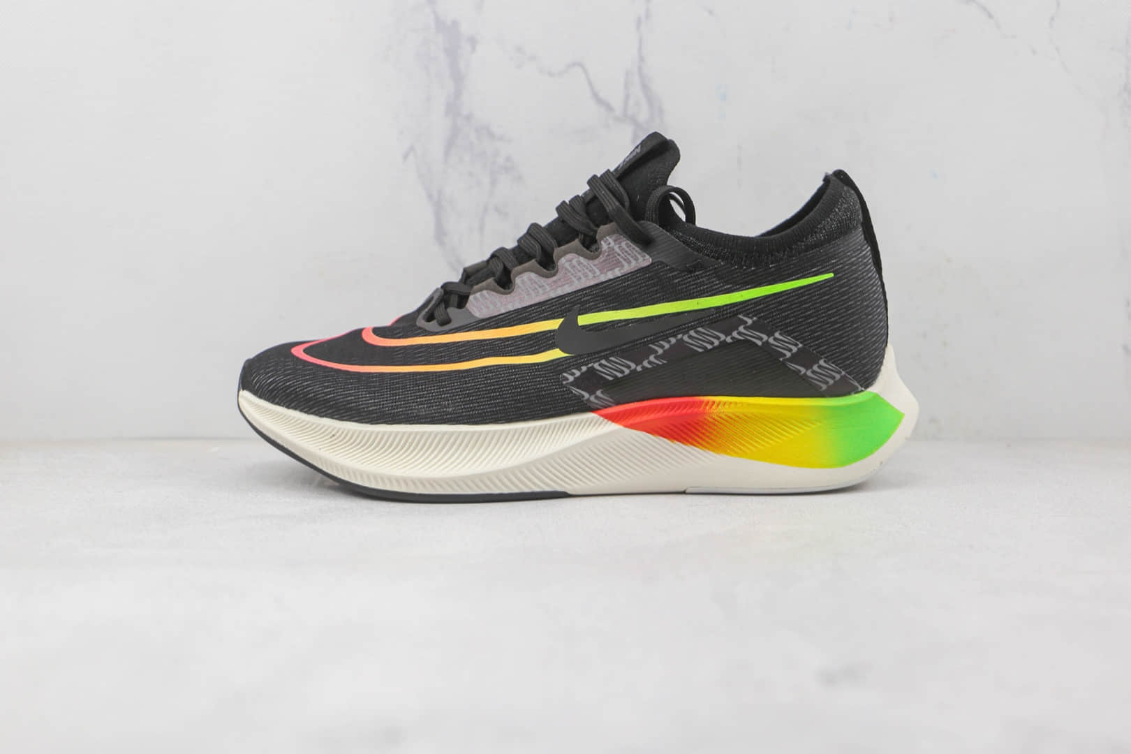 耐克Nike Zoom Fly 4纯原版本黑色Flyknit4代慢跑鞋原楦头纸板打造 (ID:83838) - 图片1
