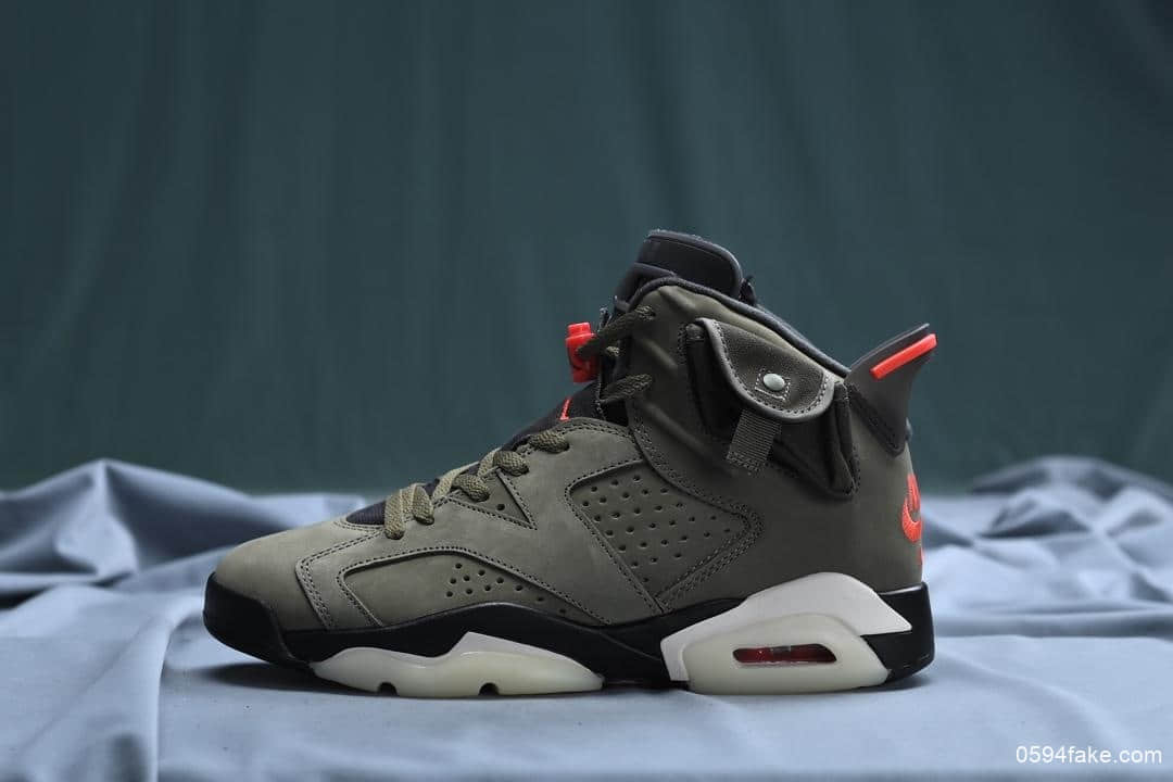 乔丹Travis Scott x Air Jordan 6联名款AJ6高帮男子实战篮球鞋纯原版本区别市面通货版本 (ID:8393) - 图片1
