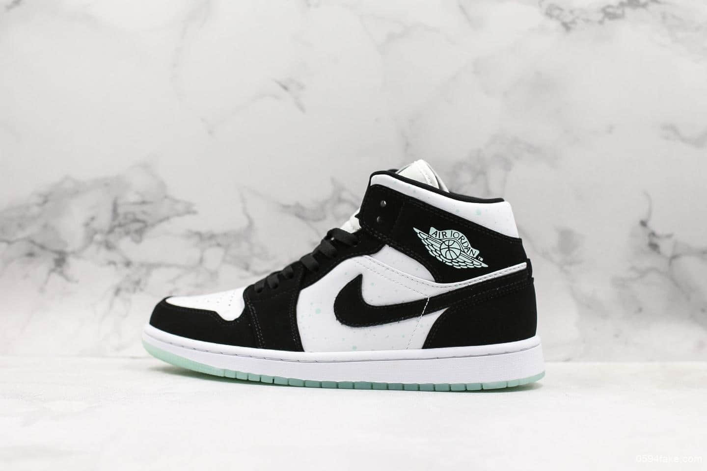 乔丹Air Jordan 1 Mid SE公司级版本夜光熊猫泼墨满天星AJ1中帮夜光真头层原厂大底 (ID:8401) - 图片1
