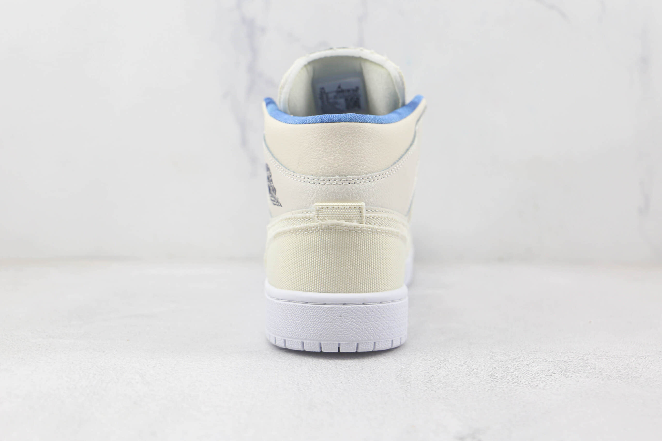 乔丹Air Jordan 1 mid纯原版本米白蓝中帮AJ1板鞋原档案数据开发 货号:DM9126-104