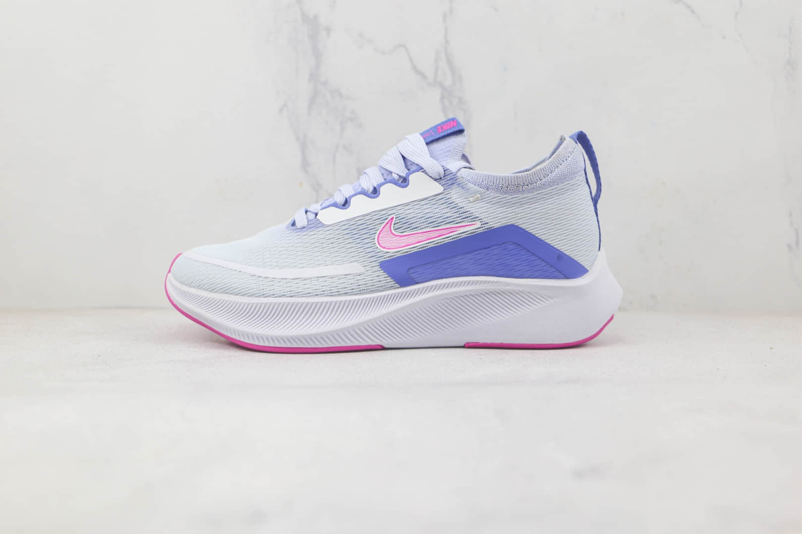 耐克Nike Zoom Fly 4纯原版本白蓝粉色Flyknit慢跑鞋原档案数据开发 货号:CT2401-003