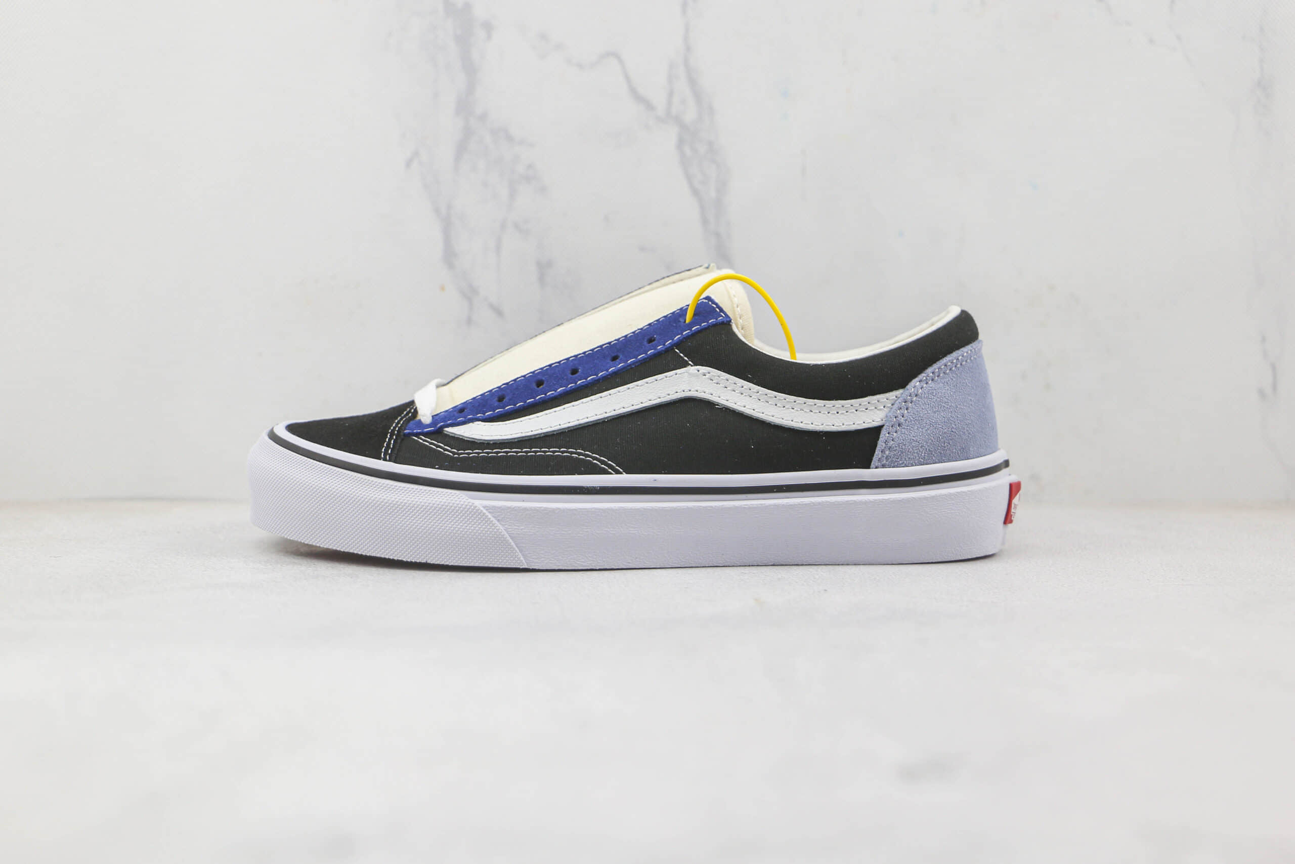 万斯Vans Style 36 Colr Block公司级版本低帮蓝黑灰拼色硫化帆布鞋原楦头纸板打造 货号:VN0A54F6B93