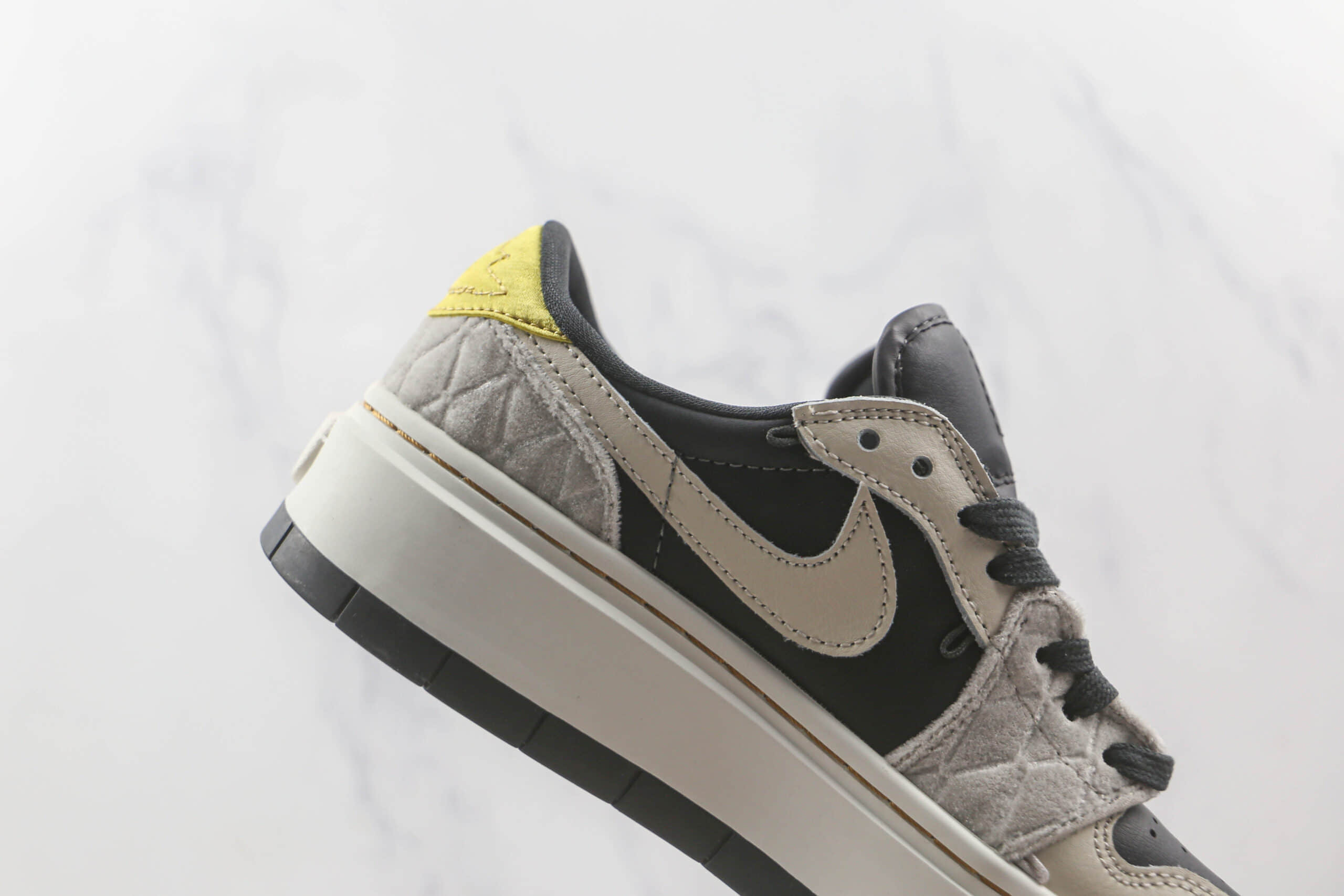 乔丹Air Jordan 1 Elevate Low SE纯原版本低帮AJ1厚底黑灰金色板鞋原档案数据开发 货号:DV1494-001