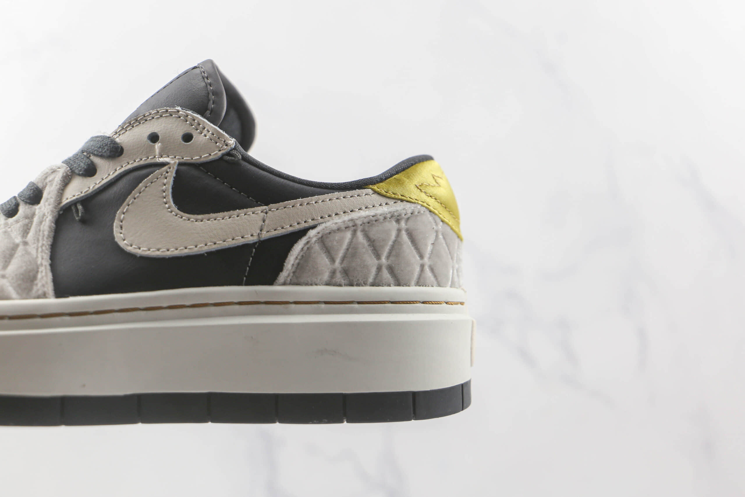 乔丹Air Jordan 1 Elevate Low SE纯原版本低帮AJ1厚底黑灰金色板鞋原档案数据开发 货号:DV1494-001
