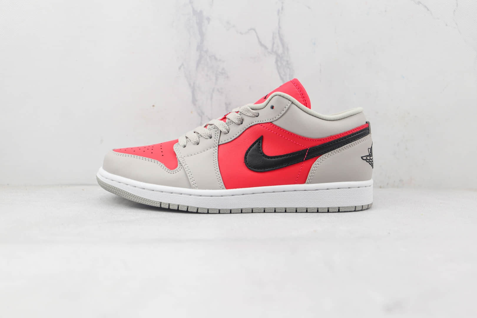 乔丹Air Jordan 1 Low纯原版本低帮AJ1灰红色板鞋原档案数据开发 (ID:85086) - 图片1