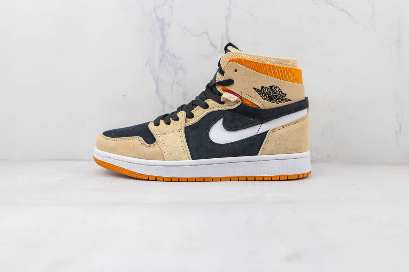 乔丹Air Jordan 1 Zoom CMFT Corduroy纯原版本中帮AJ1南瓜橙色板鞋原鞋开模一比一打造 (ID:85387) - 图片1