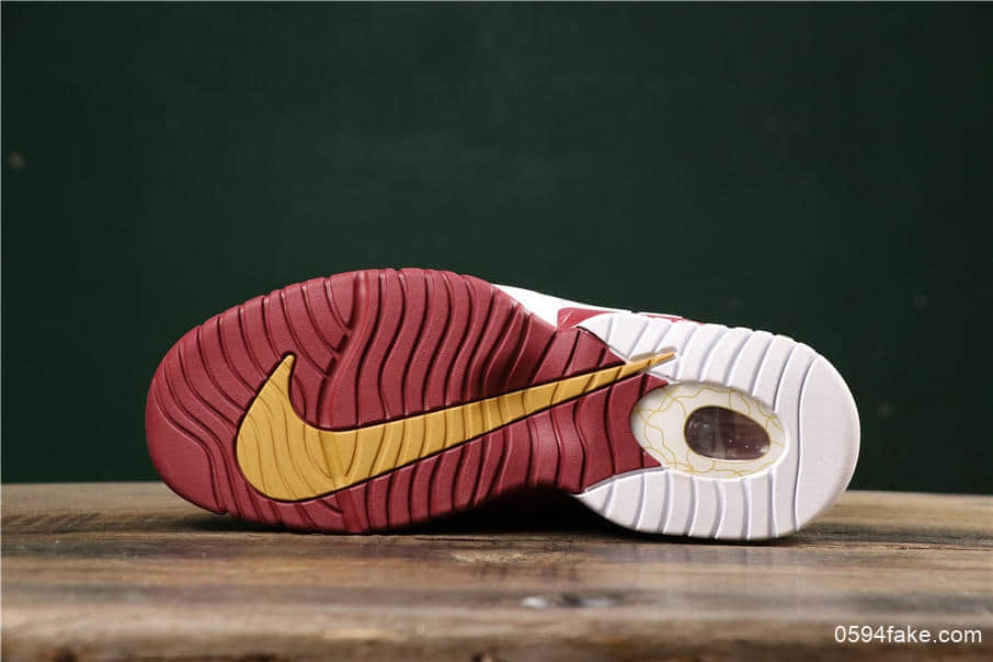 耐克Nike Air Max Penny DB哈达威便士一代酒红白金钩公司级带半码 复古文化篮球鞋情怀战靴 货号:685153-601