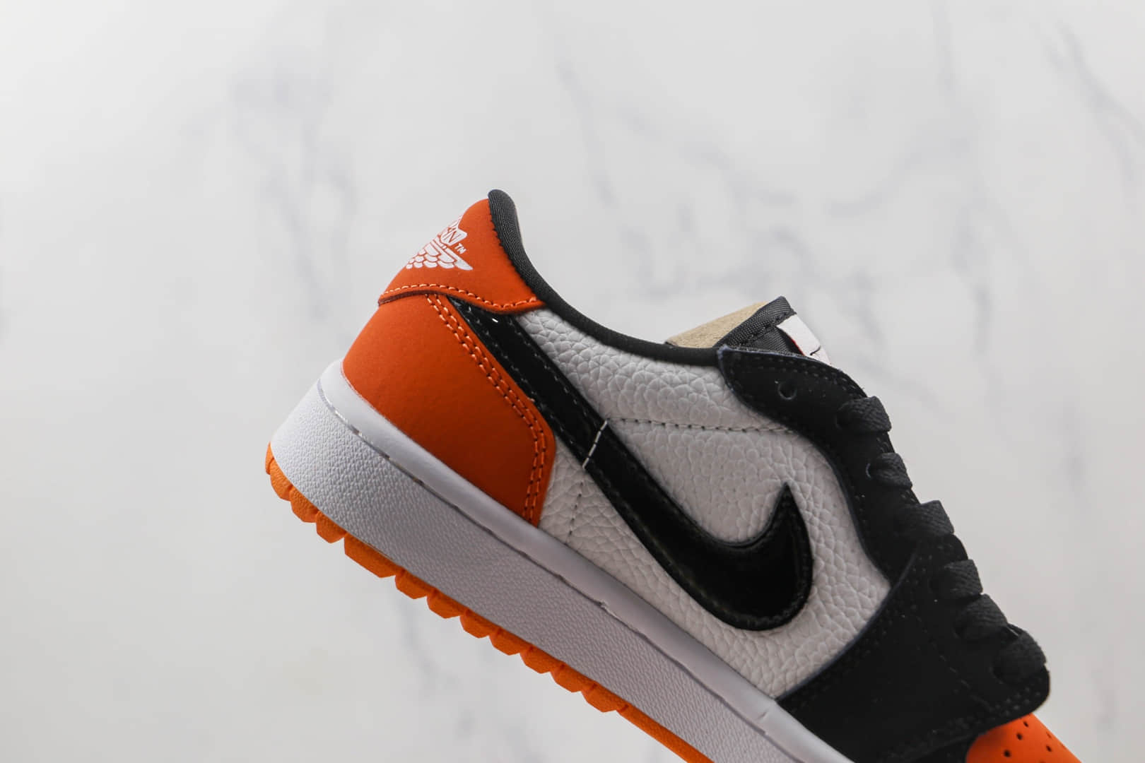 乔丹Air Jordan 1 Low Golf纯原版本低帮AJ1高尔夫黑橙扣碎板鞋内置气垫 货号:DD9315-800