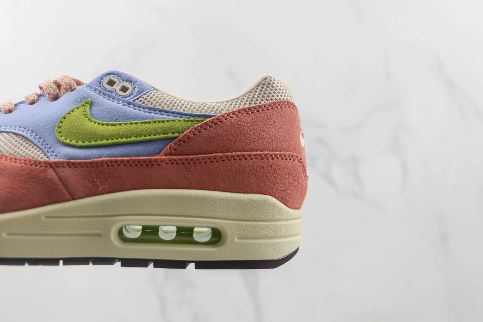耐克Nike Air Max 1 OG纯原麂皮分红浅蓝绿色Max1气垫鞋原档案数据开发 货号:DV3196-800
