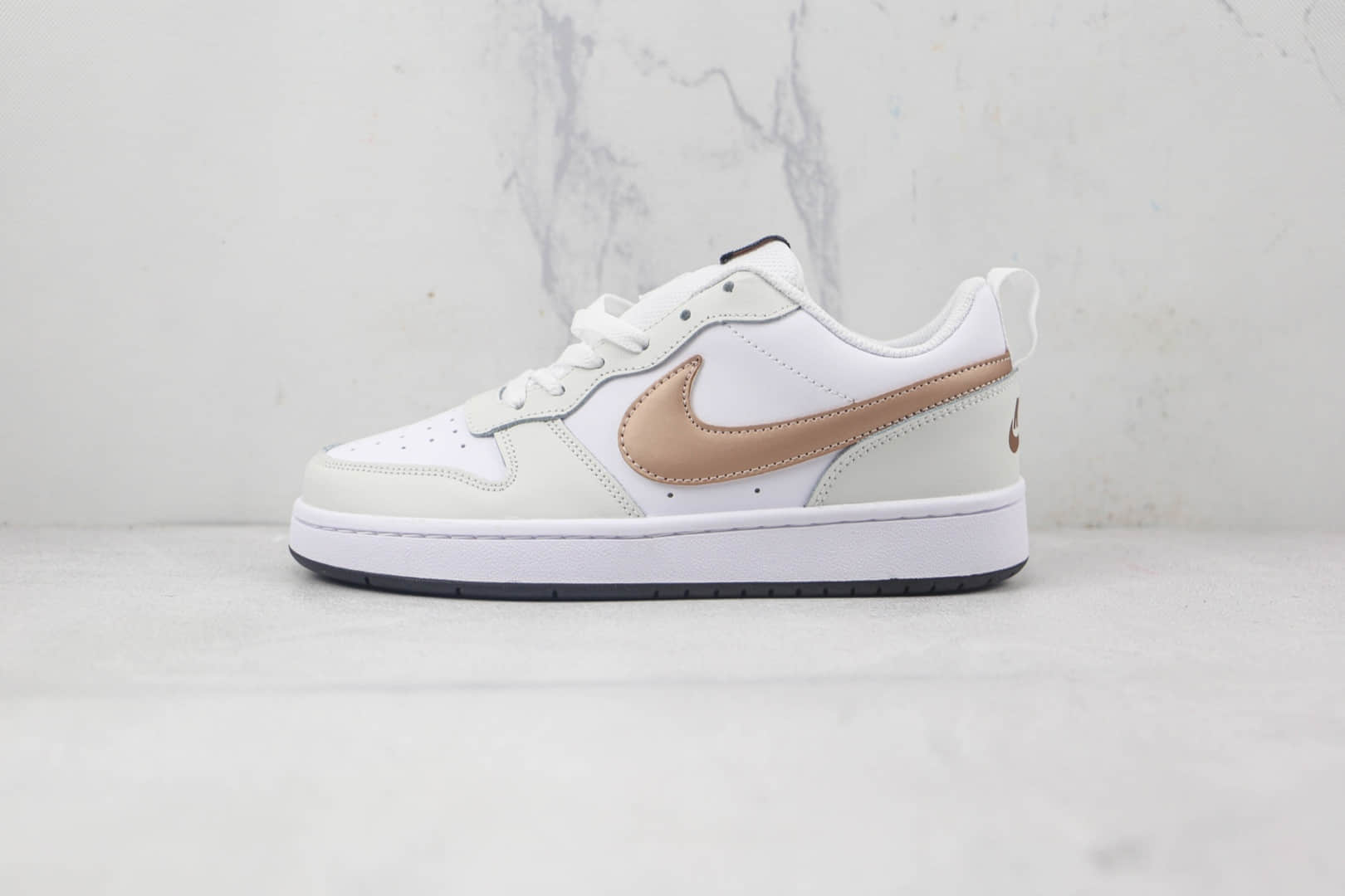 耐克Nike Court Borough 2纯原版本白玫瑰金色学院系列板鞋原档案数据开发 (ID:85978) - 图片1