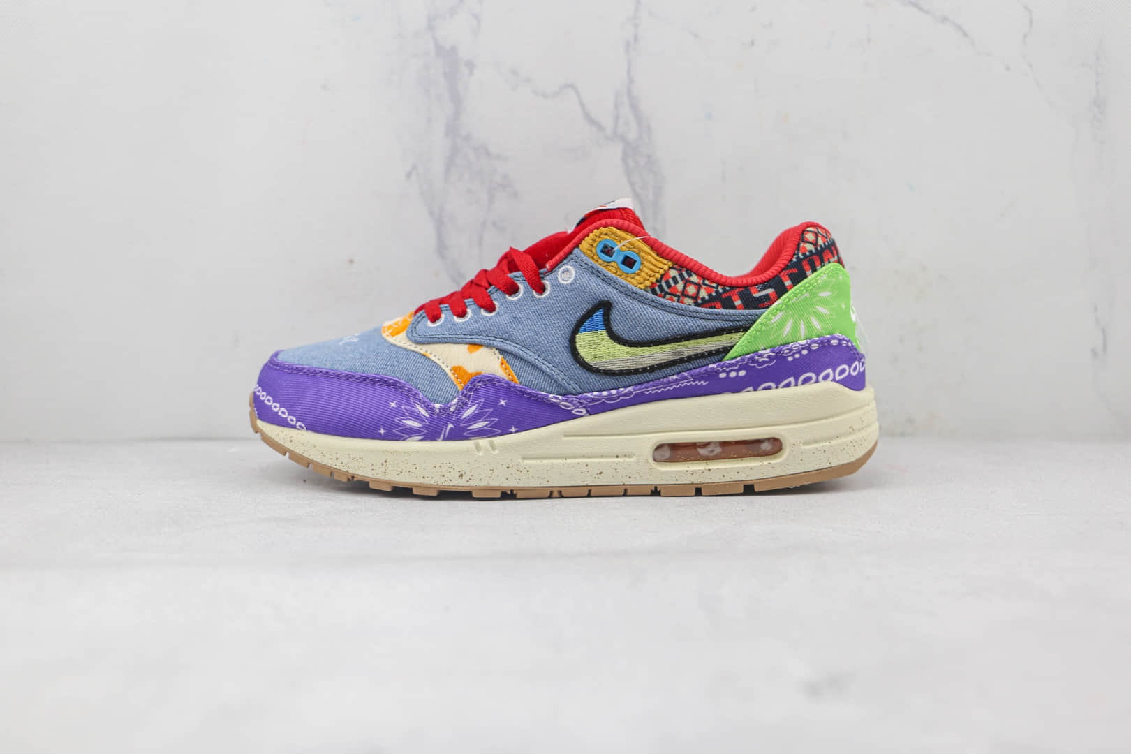 耐克Nike Air Max 1 OG纯原版本彩色涂鸦拼接Max1气垫鞋原楦头纸板打造 (ID:85986) - 图片1