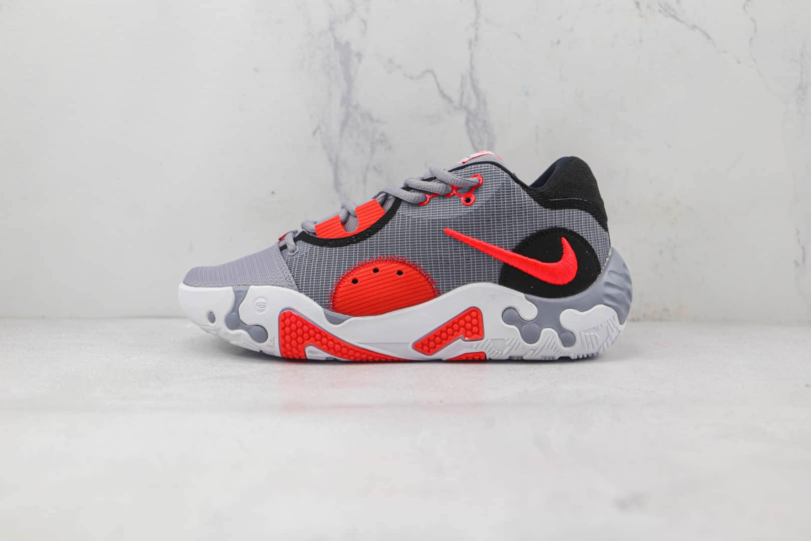 耐克Nike PG 6 EP纯原版本保罗乔治6代灰黑红配色篮球鞋原楦头纸板打造 (ID:86010) - 图片1