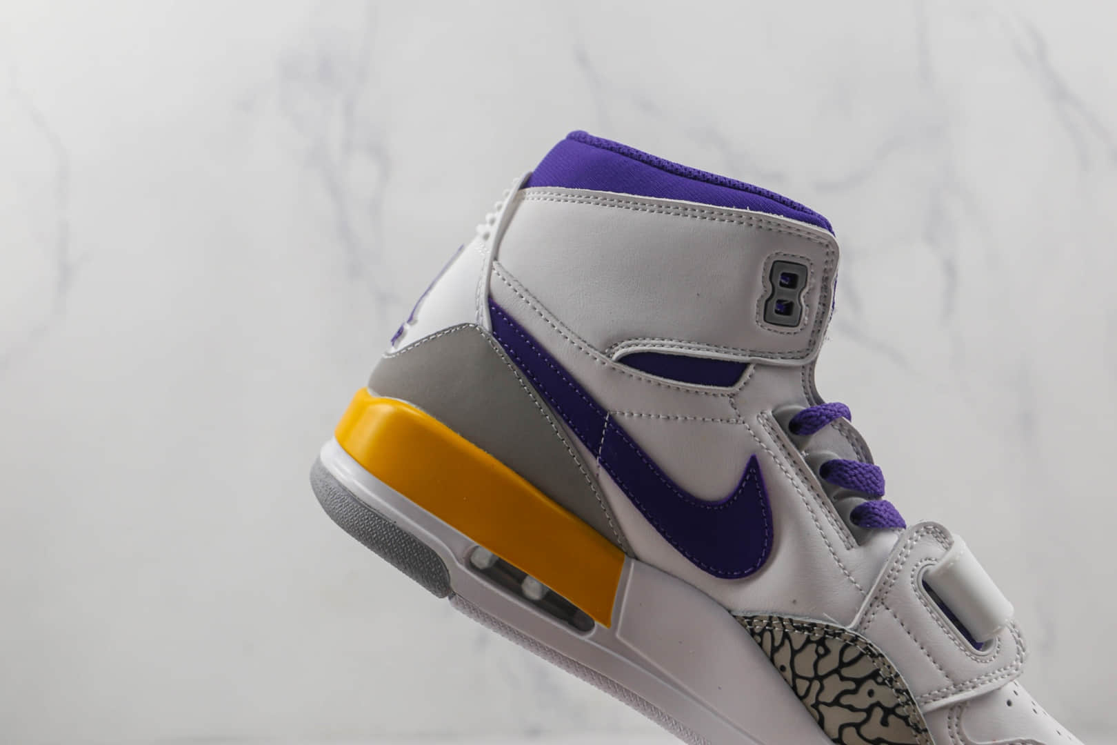 乔丹Air Jordan Legacy 312 NRG Pure white纯原版本高帮AJ312爆裂纹白紫黄色篮球鞋原楦头纸板打造 货号:AV3922-157