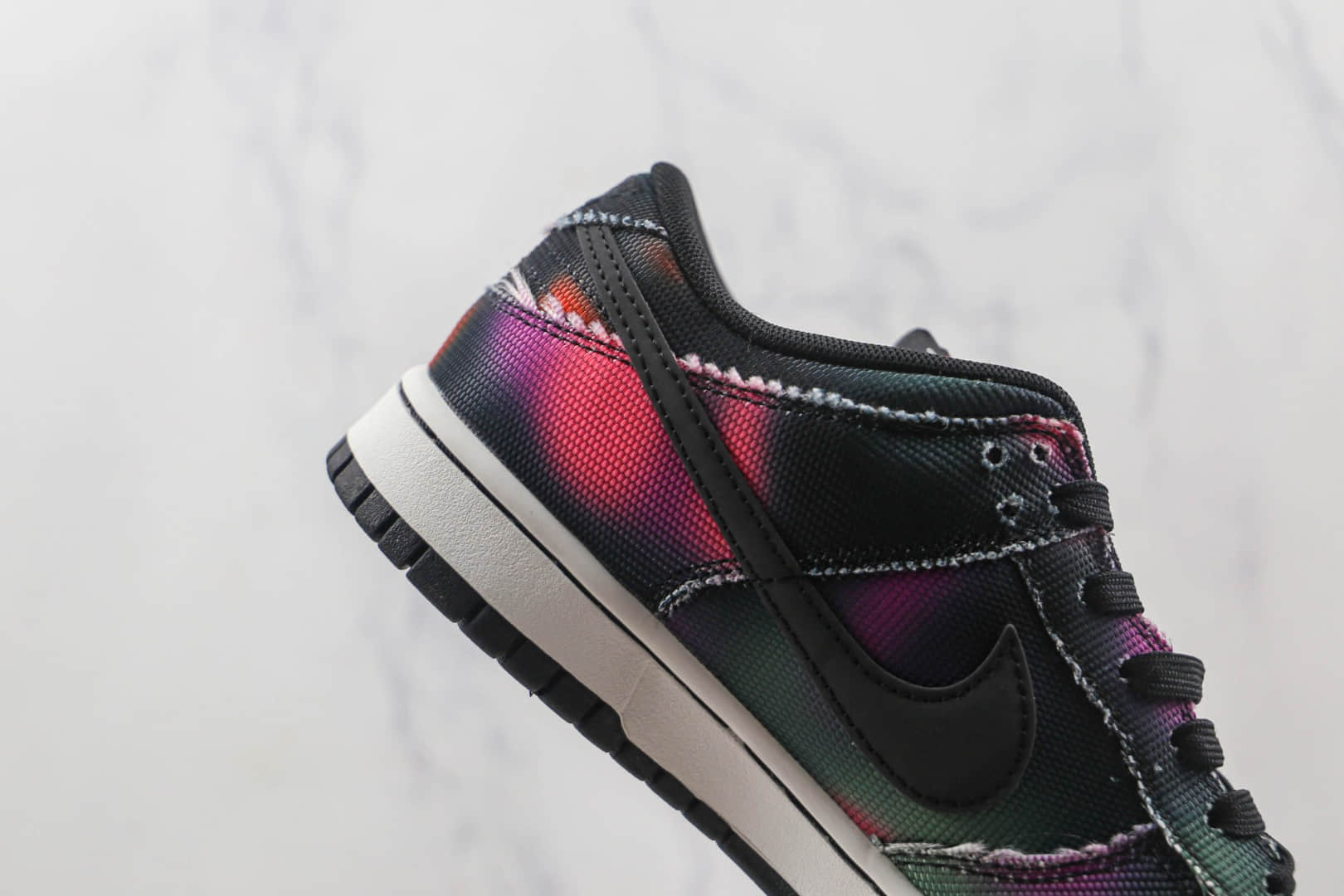 耐克Nike Dunk Low Graffiti低帮DUNK街头涂鸦黑紫扎染板鞋原盒原标 货号:DM0108-002