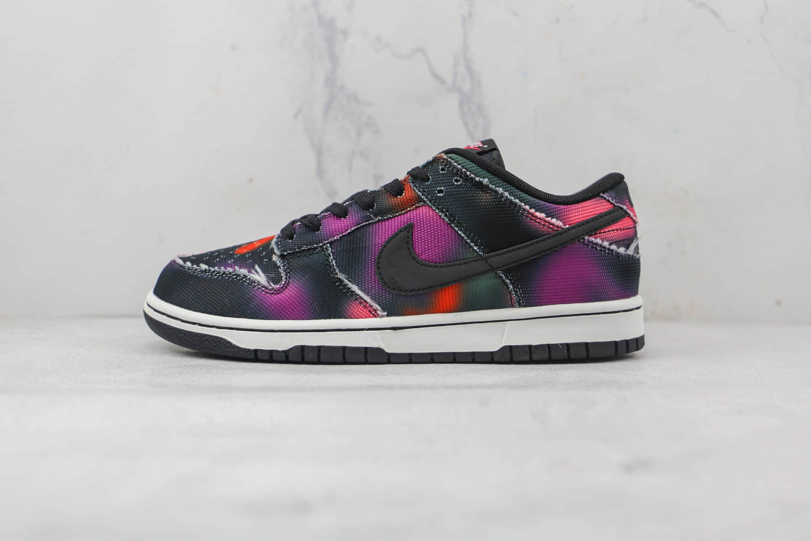 耐克Nike Dunk Low Graffiti低帮DUNK街头涂鸦黑紫扎染板鞋原盒原标 货号:DM0108-002