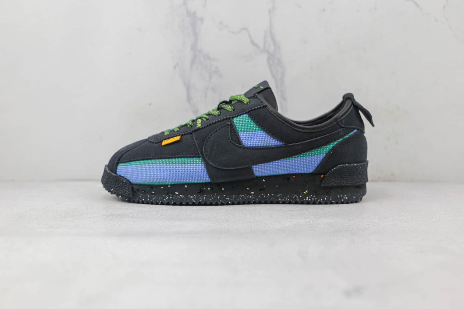 耐克Nike Cortez Low Black x Union LA联名款纯原版本阿甘初代炭黑浅蓝绿慢跑鞋原楦头纸板打造 (ID:86258) - 图片1