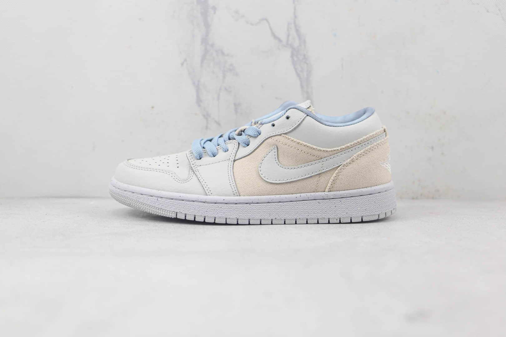乔丹Air Jordan AJ1 Low纯原版本低帮AJ1灰蓝帆布配色板鞋原档案数据开发 货号:DQ4151-500