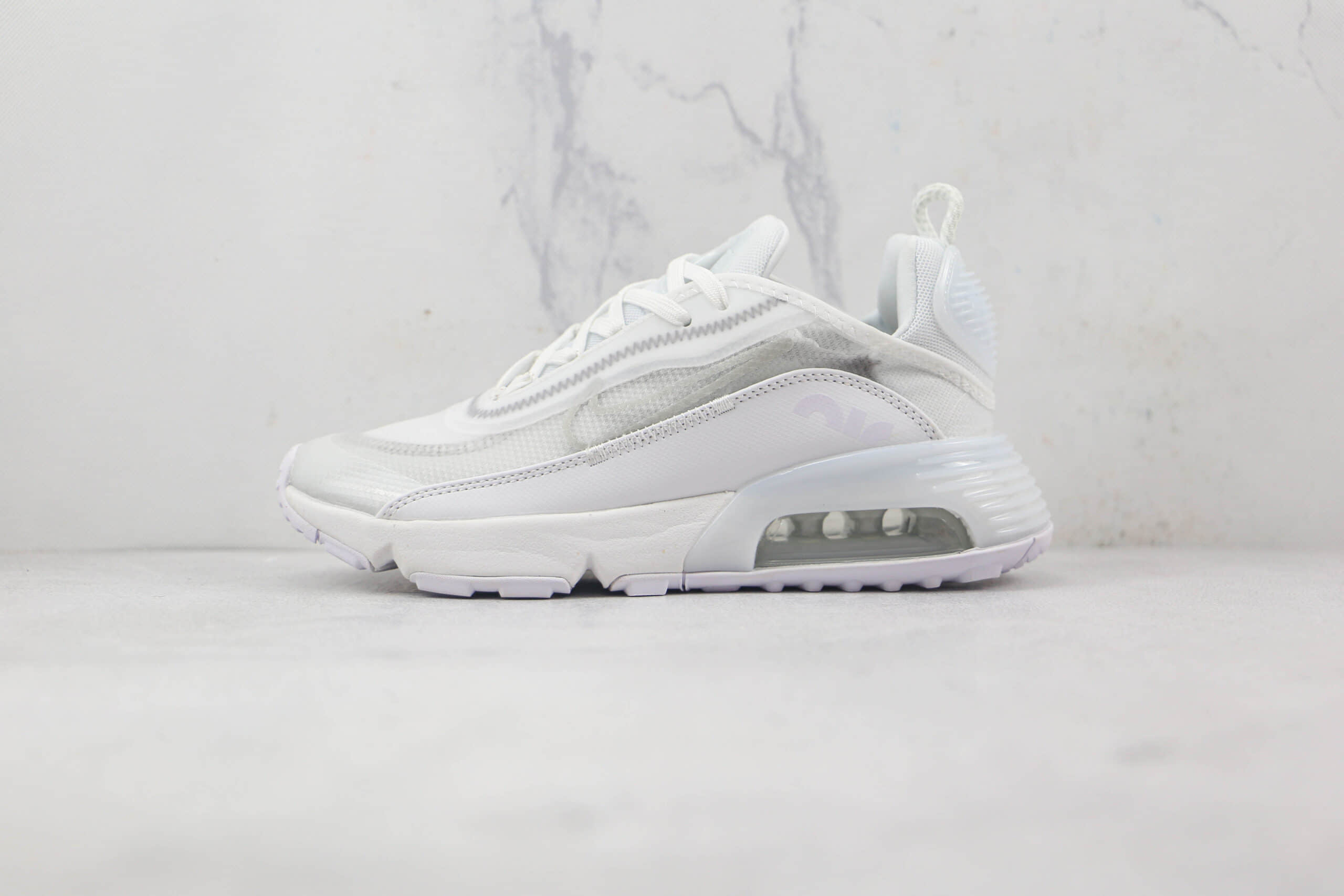 耐克Nike Air Max 2090纯原版本纯白色Max气垫鞋原档案数据开发原盒原标 (ID:86395) - 图片1