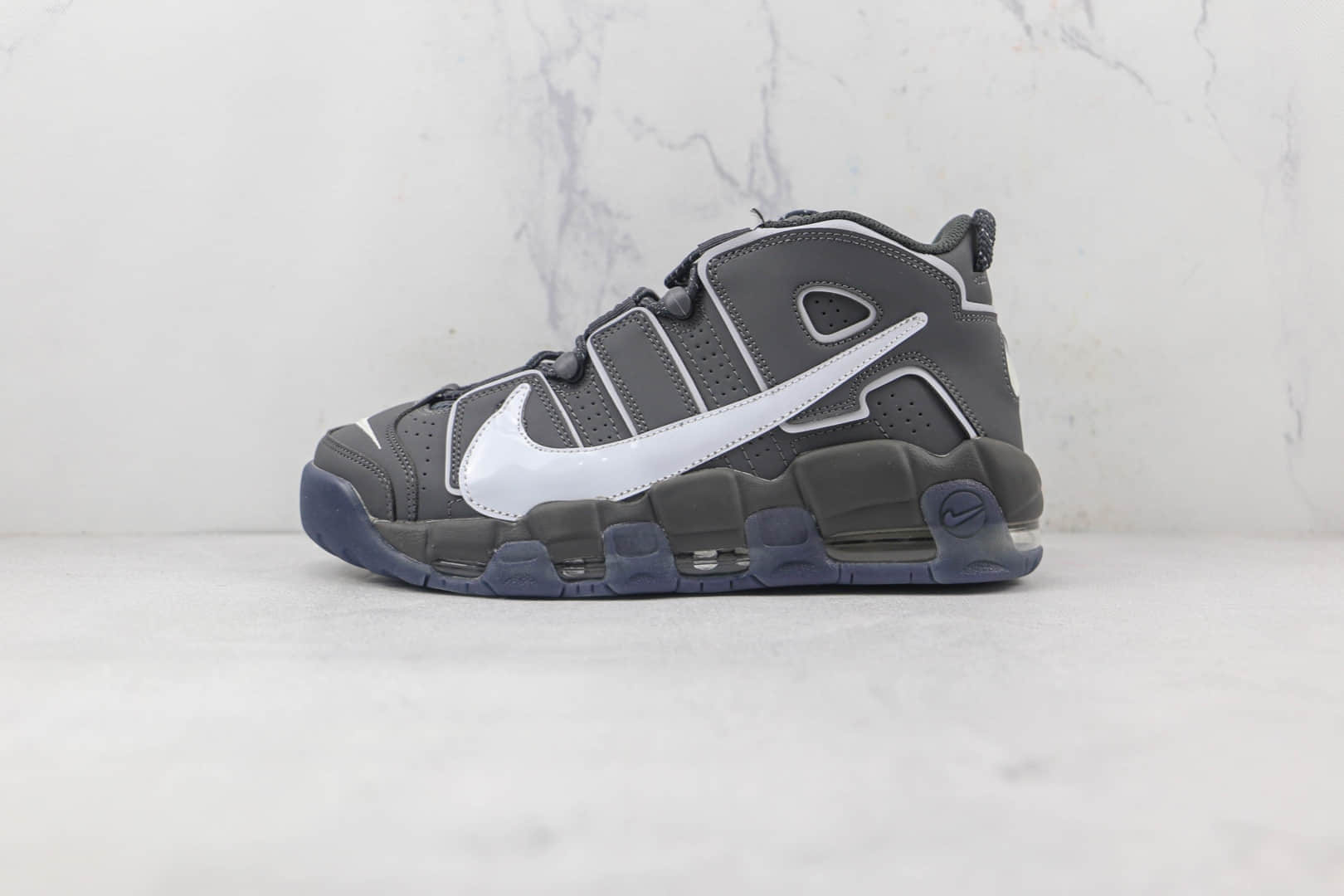 耐克Nike Air More Uptempo纯原版本皮蓬灰白色篮球鞋原鞋开模一比一打造 (ID:86403) - 图片1