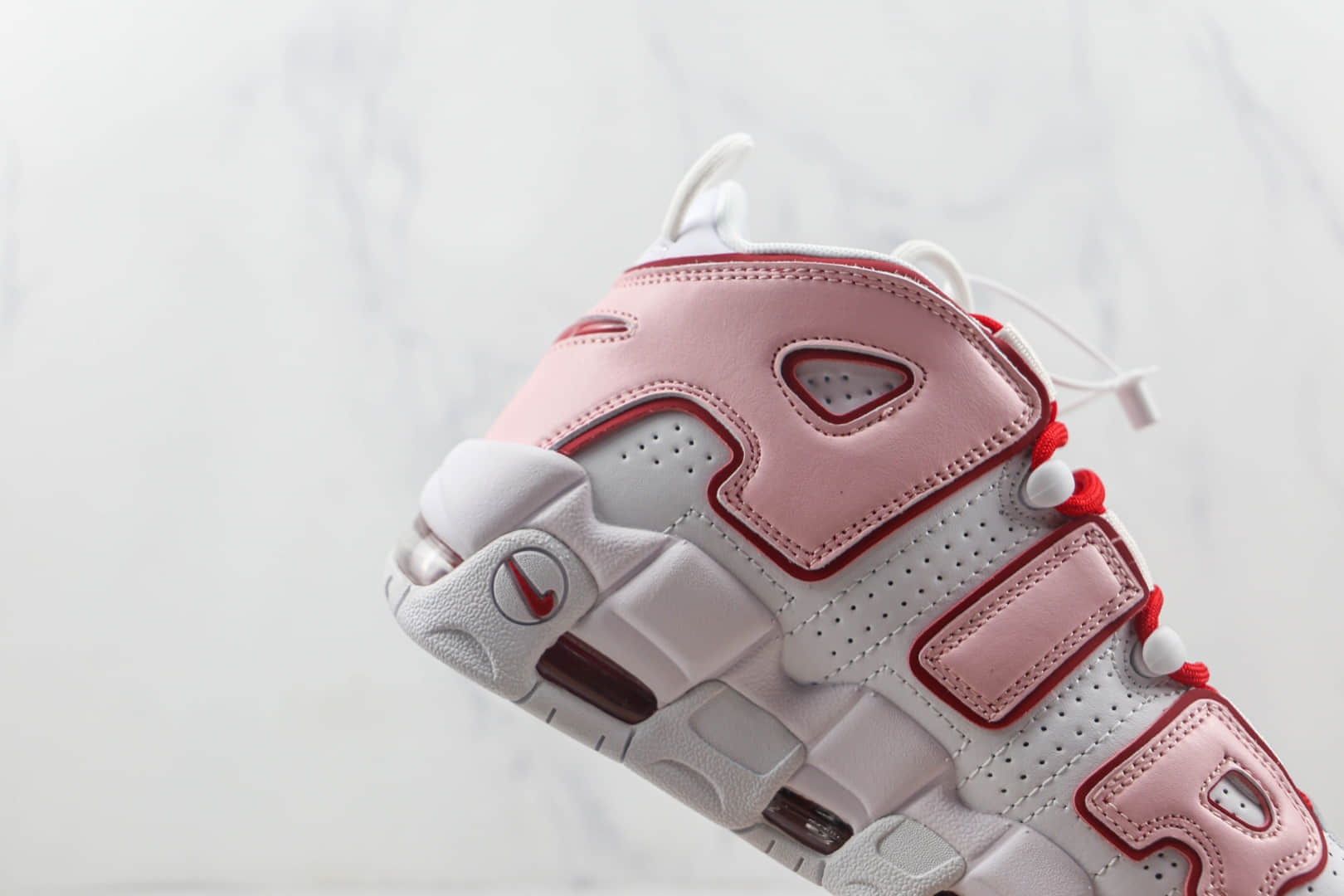 耐克Nike Air More Uptempo 96 Cool Grey Midnight Navy纯原版本皮蓬粉白爱心篮球鞋原楦头纸板打造 货号:921948-102