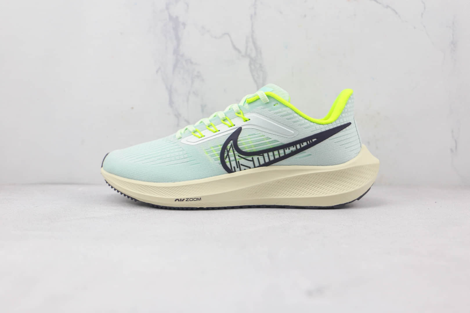 耐克Nike Air Zoom Pegasus登月39代浅绿色莆田纯原复刻针织透气慢跑鞋 (ID:86533) - 图片1