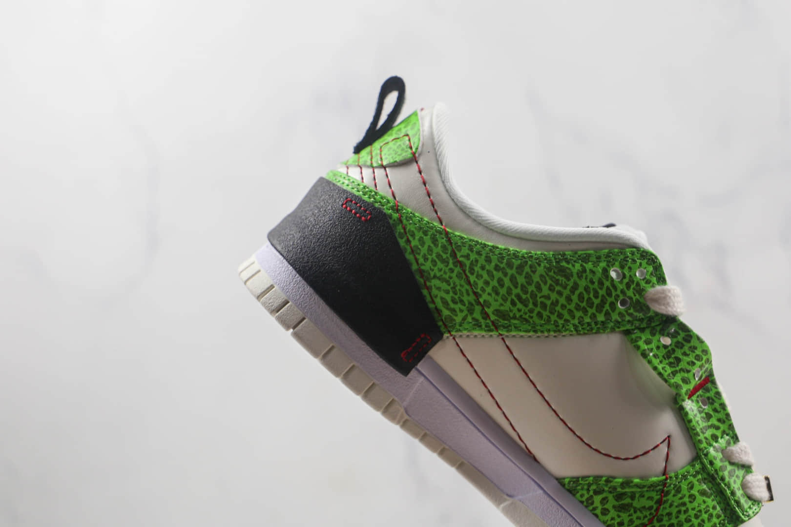 耐克Nike Dunk Low Disrupt 2莆田纯原复刻天花板DUNK Disrupt 2系列黑绿蛇纹板鞋原盒原标 货号:DV1491-101