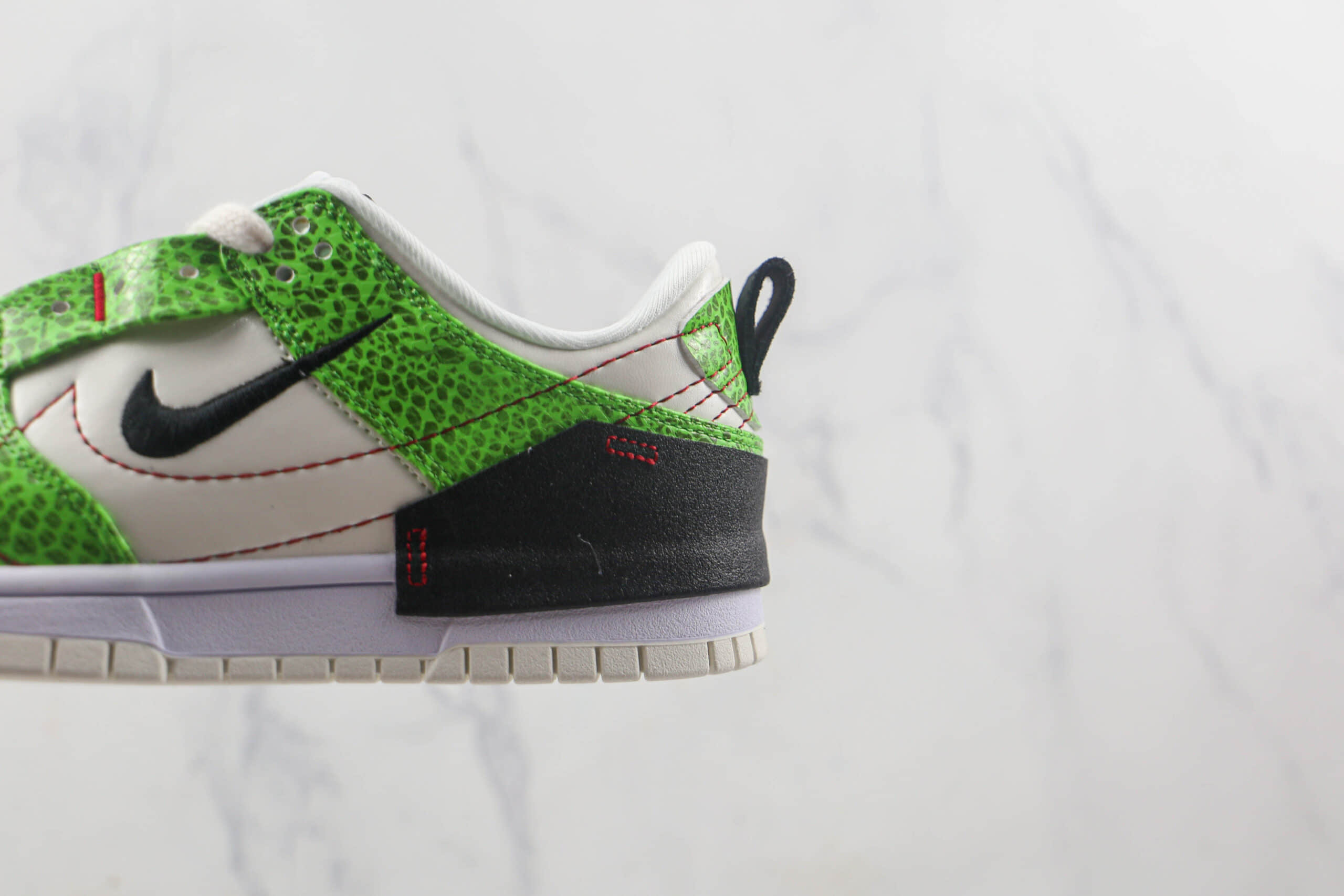 耐克Nike Dunk Low Disrupt 2莆田纯原复刻天花板DUNK Disrupt 2系列黑绿蛇纹板鞋原盒原标 货号:DV1491-101