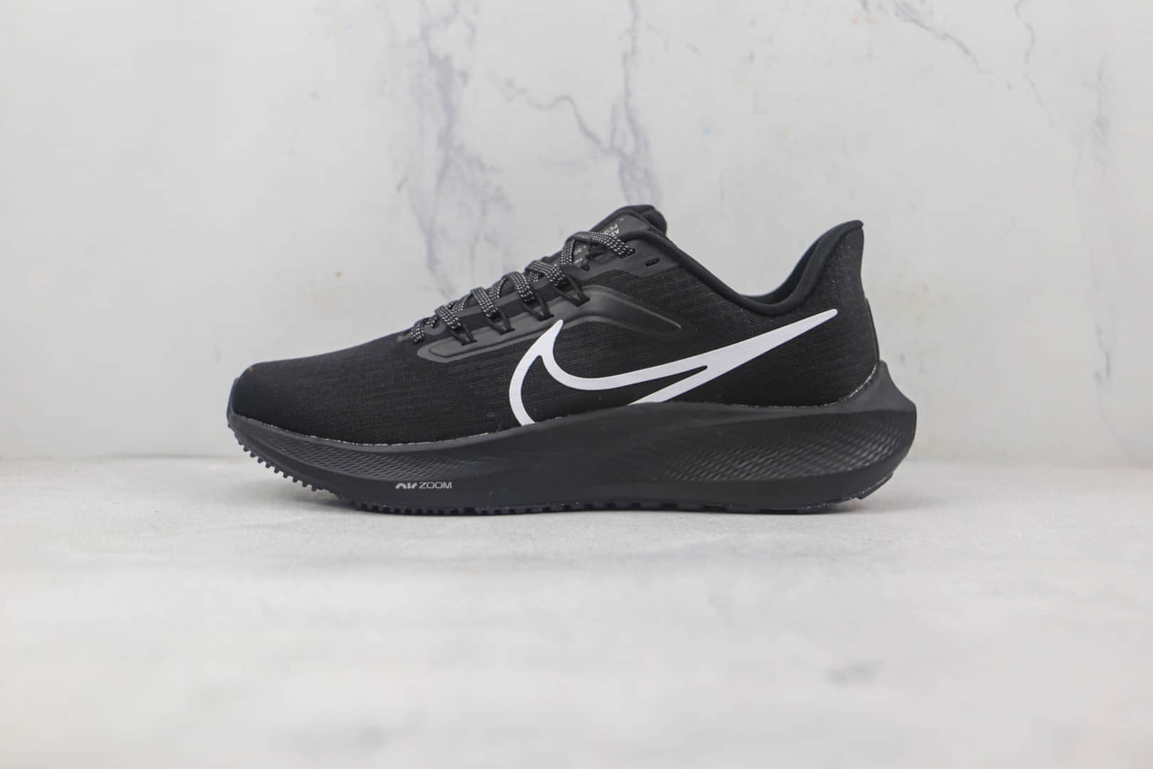 耐克Nike Air Zoom Pegasus 39纯原复刻版本登月39代黑色白钩针织跑鞋原盒原标 (ID:86662) - 图片1