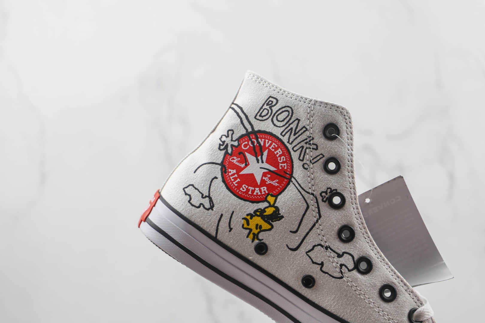 匡威Converse x Peanuts联名款公司级版本动漫白高硫化帆布鞋原鞋开模 货号:A01872C